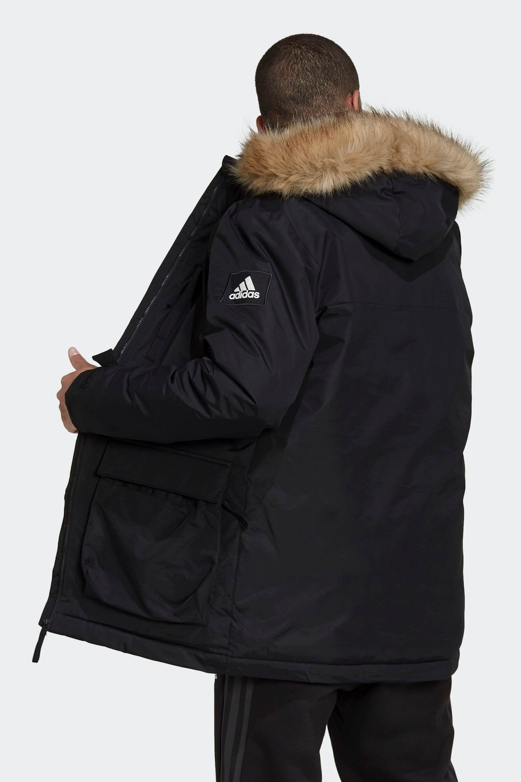 Buy adidas Black Utilitas Hooded Parka from the Next UK online shop