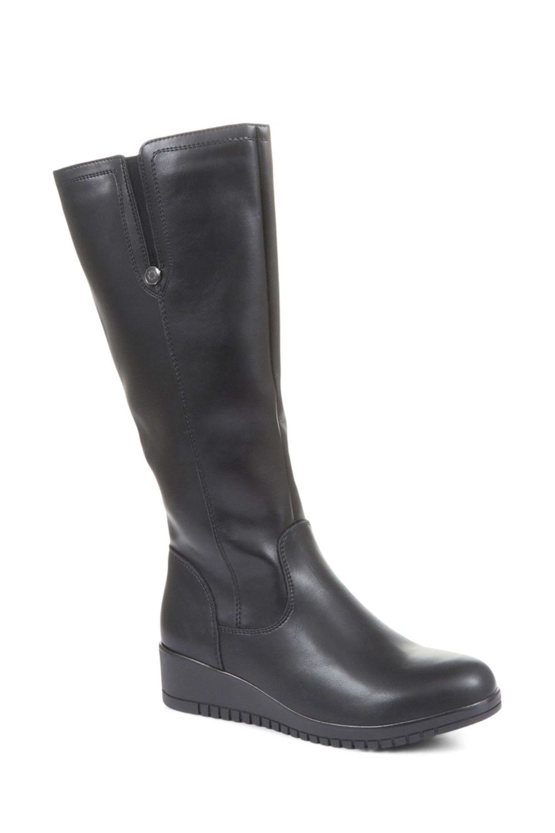 pavers knee high boot with button detail