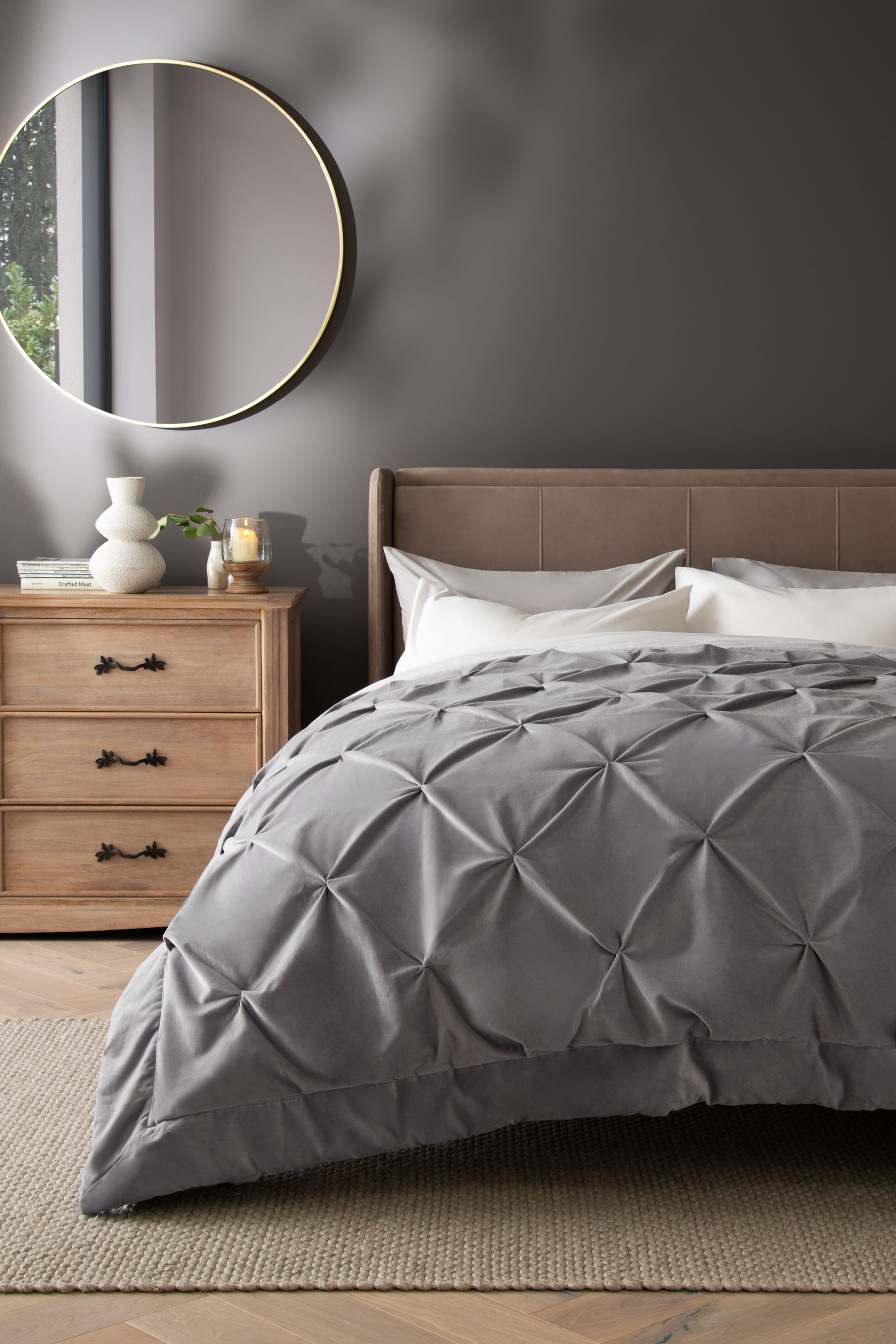 Buy Pinch Pleat Velvet Bedspread from Next Ireland