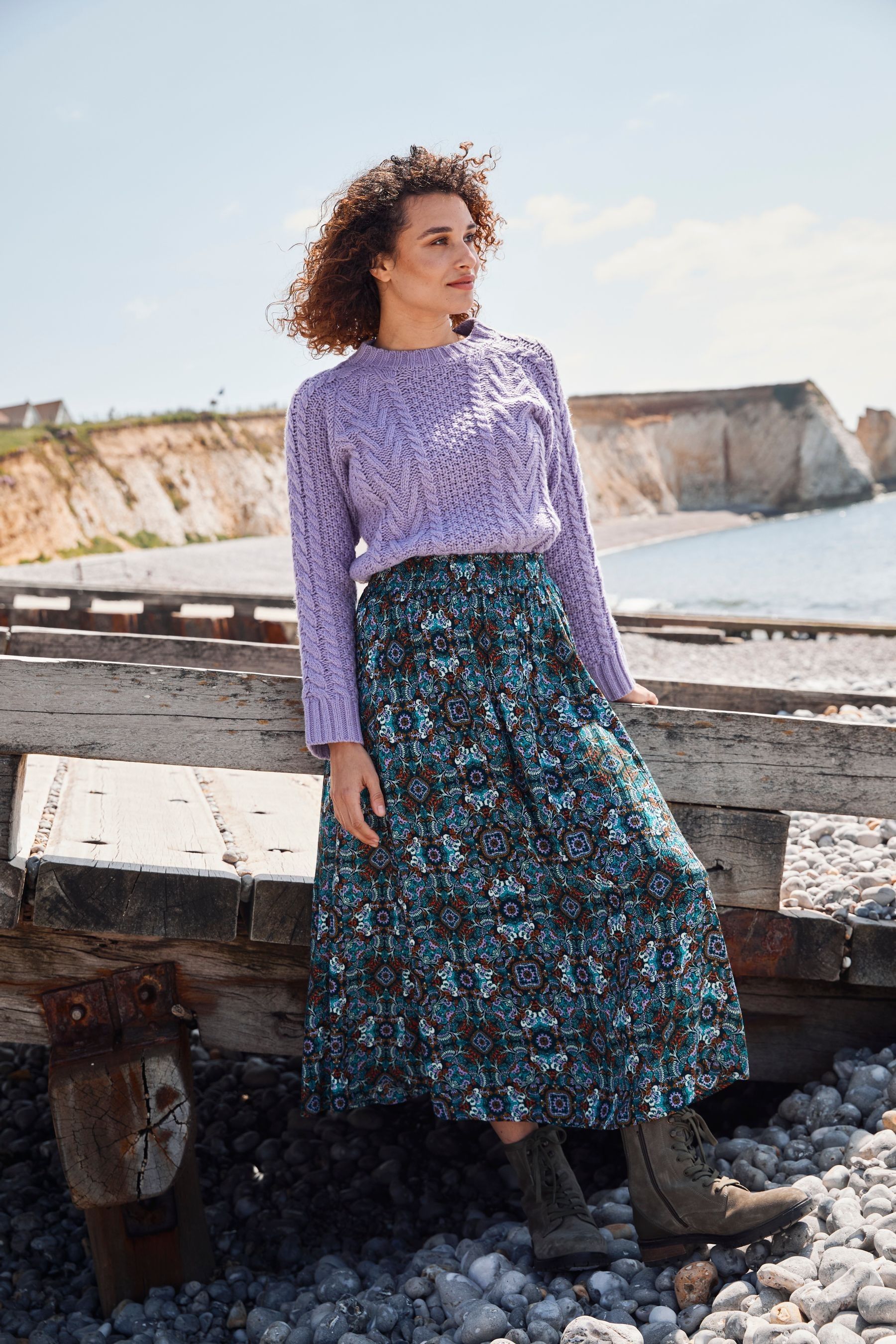 Buy FatFace Millie Mirrored Floral Midi Skirt from Next Lithuania