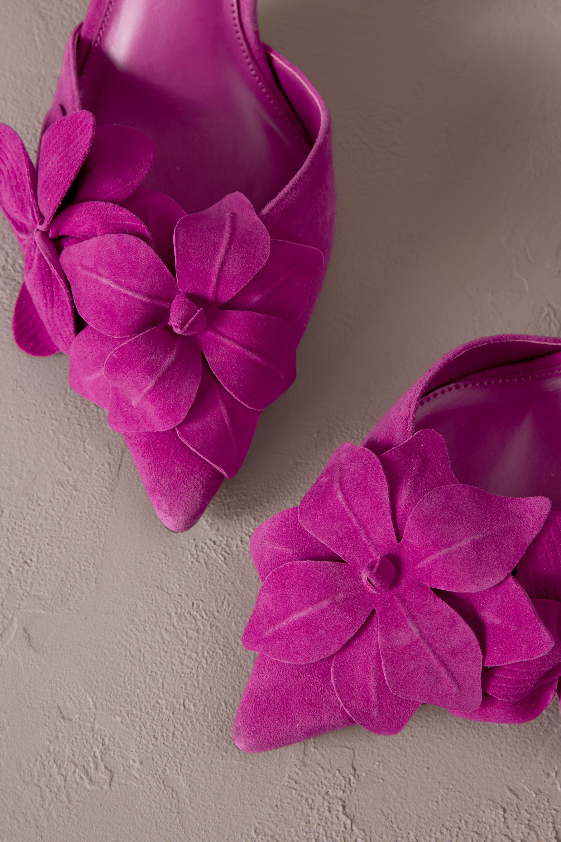 Buy Signature Leather Corsage Point Toe Heeled Shoes from Next Ireland