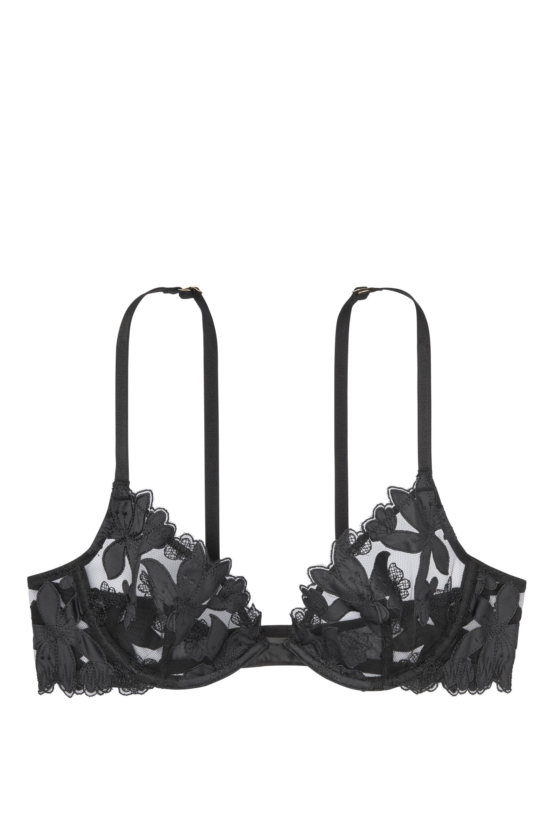 Buy Victorias Secret Floral Embroidered Lace Unlined Demi Bra From The Victorias Secret Uk 