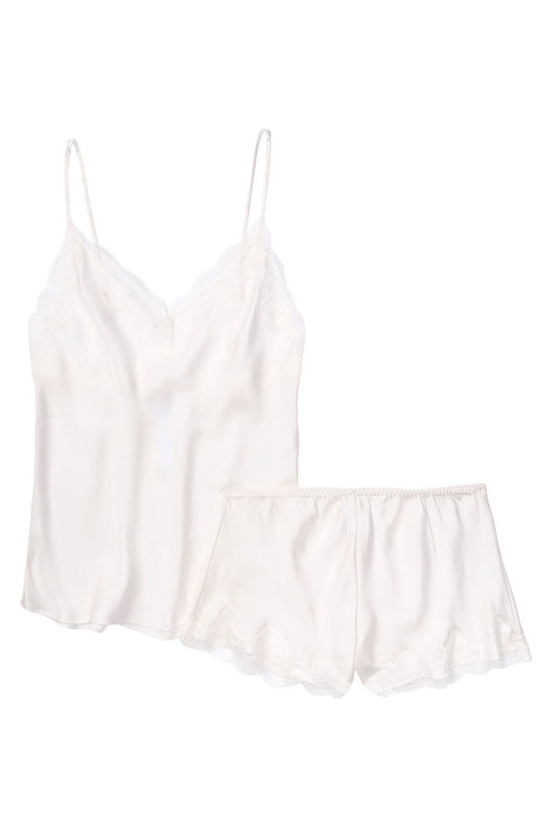 victoria secret stretch lace & satin cami set
