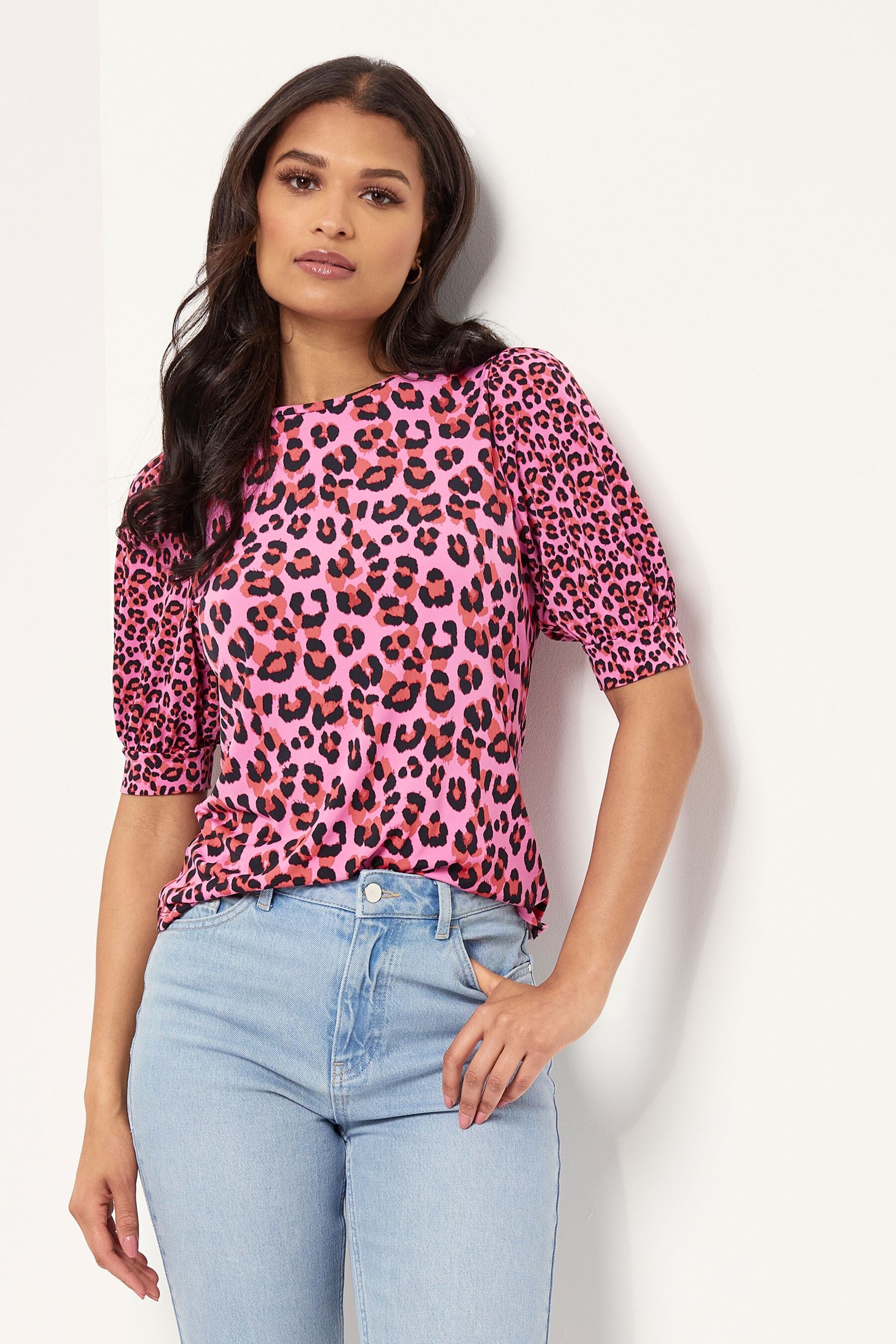 lipsy blue animal print jumper