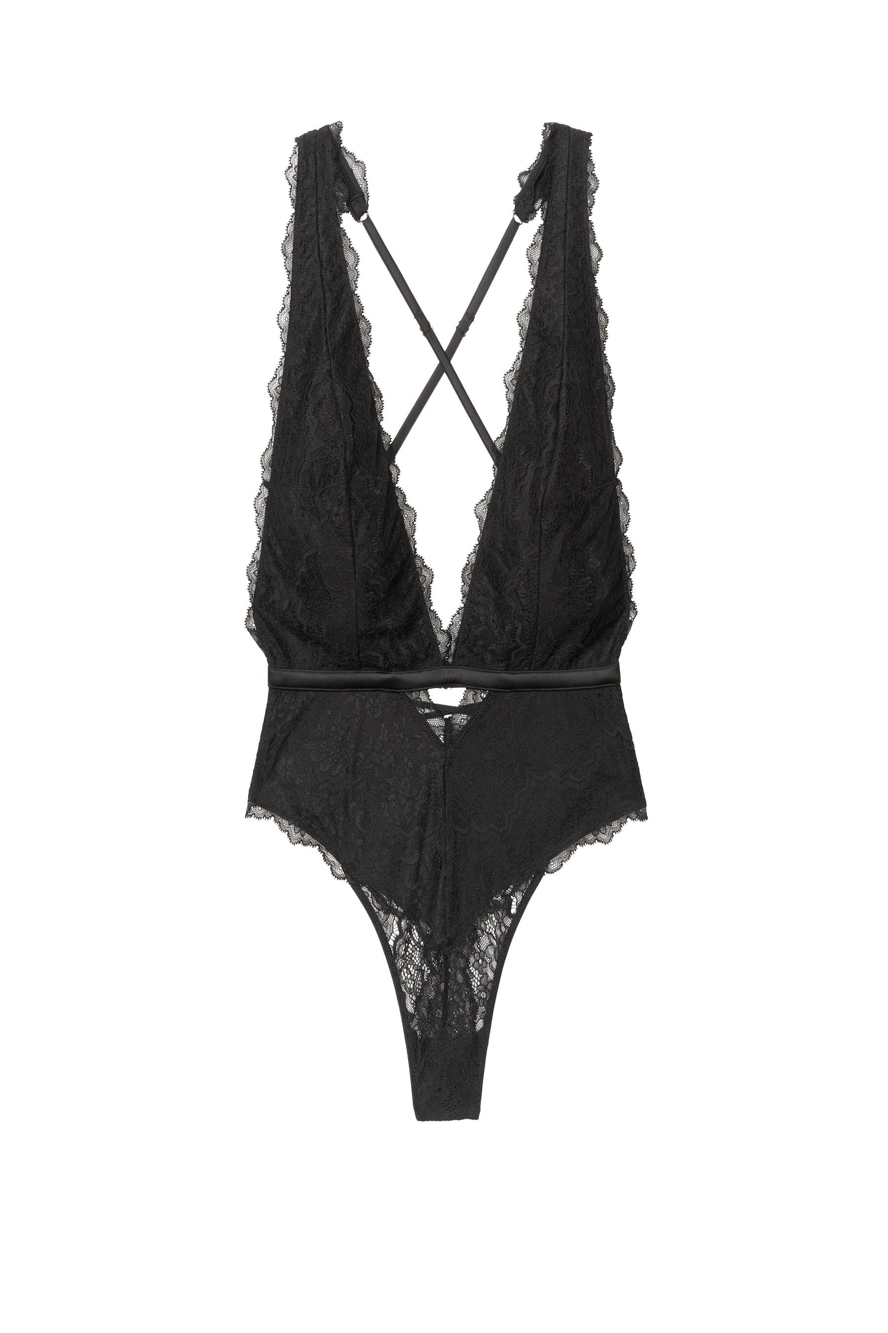 Buy Victoria's Secret Lightly Lined Lace Plunge Teddy from the Victoria ...