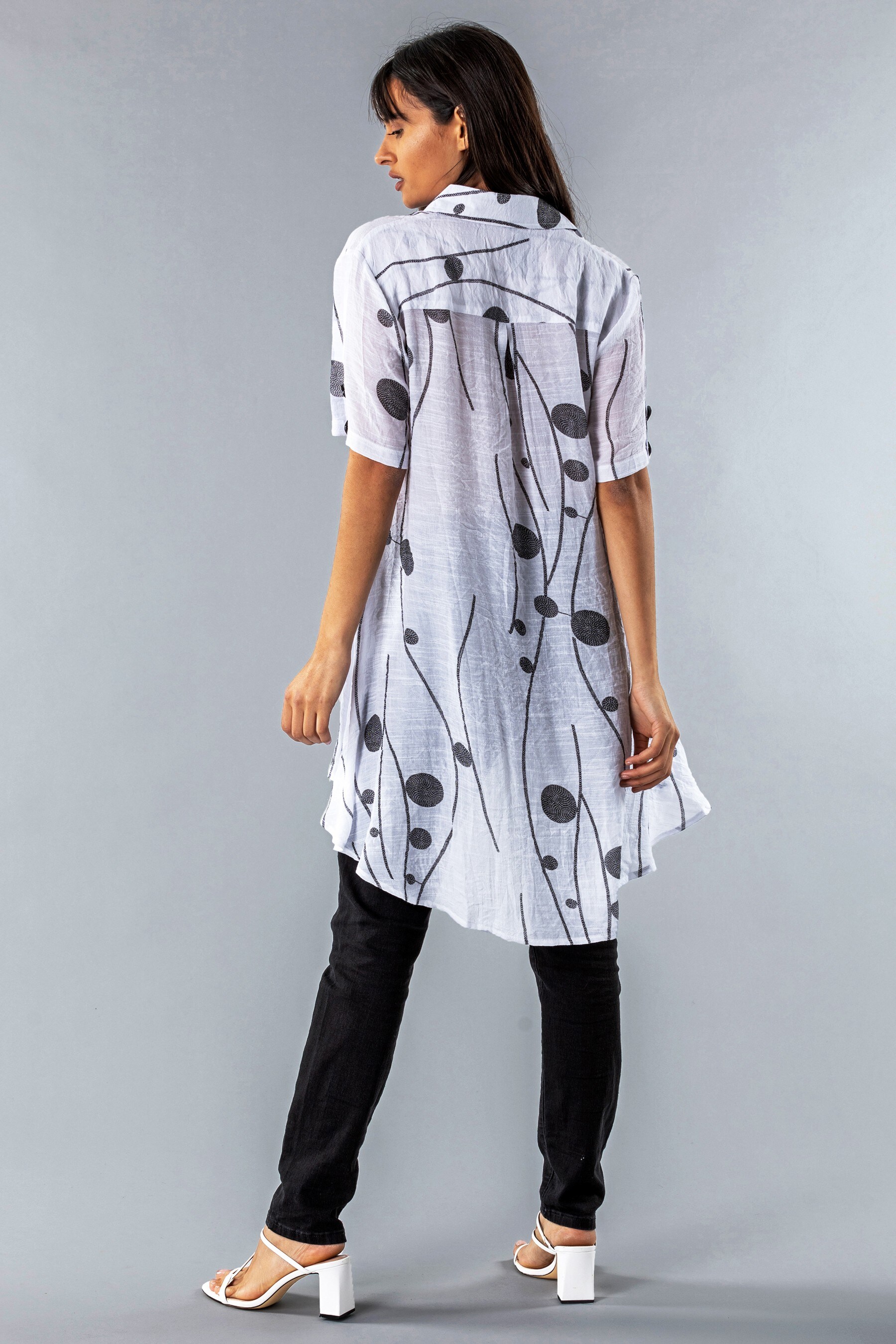 Buy Roman Spot Print Button Through Shirt from Next Australia