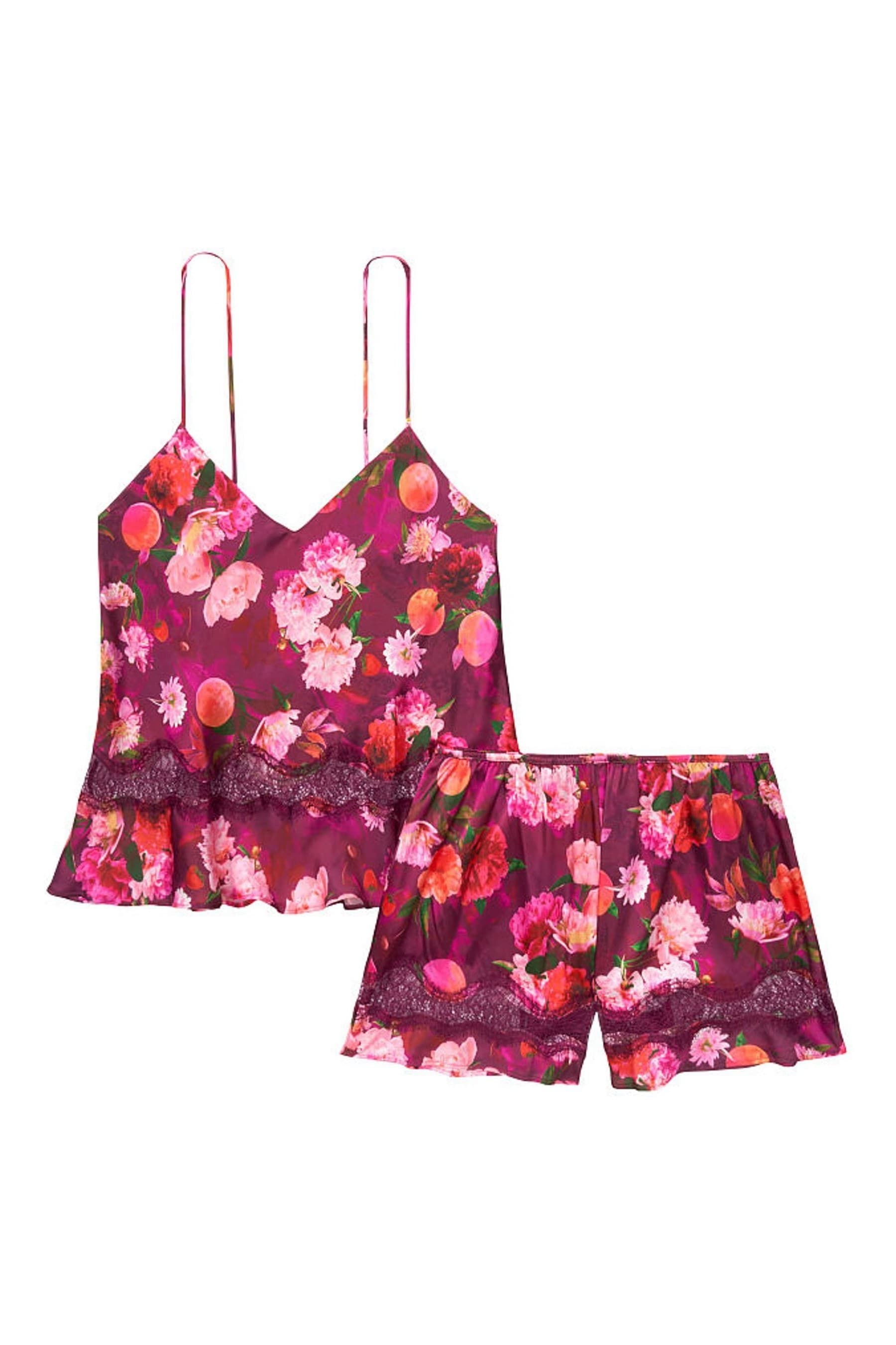 victoria secret stretch lace & satin cami set