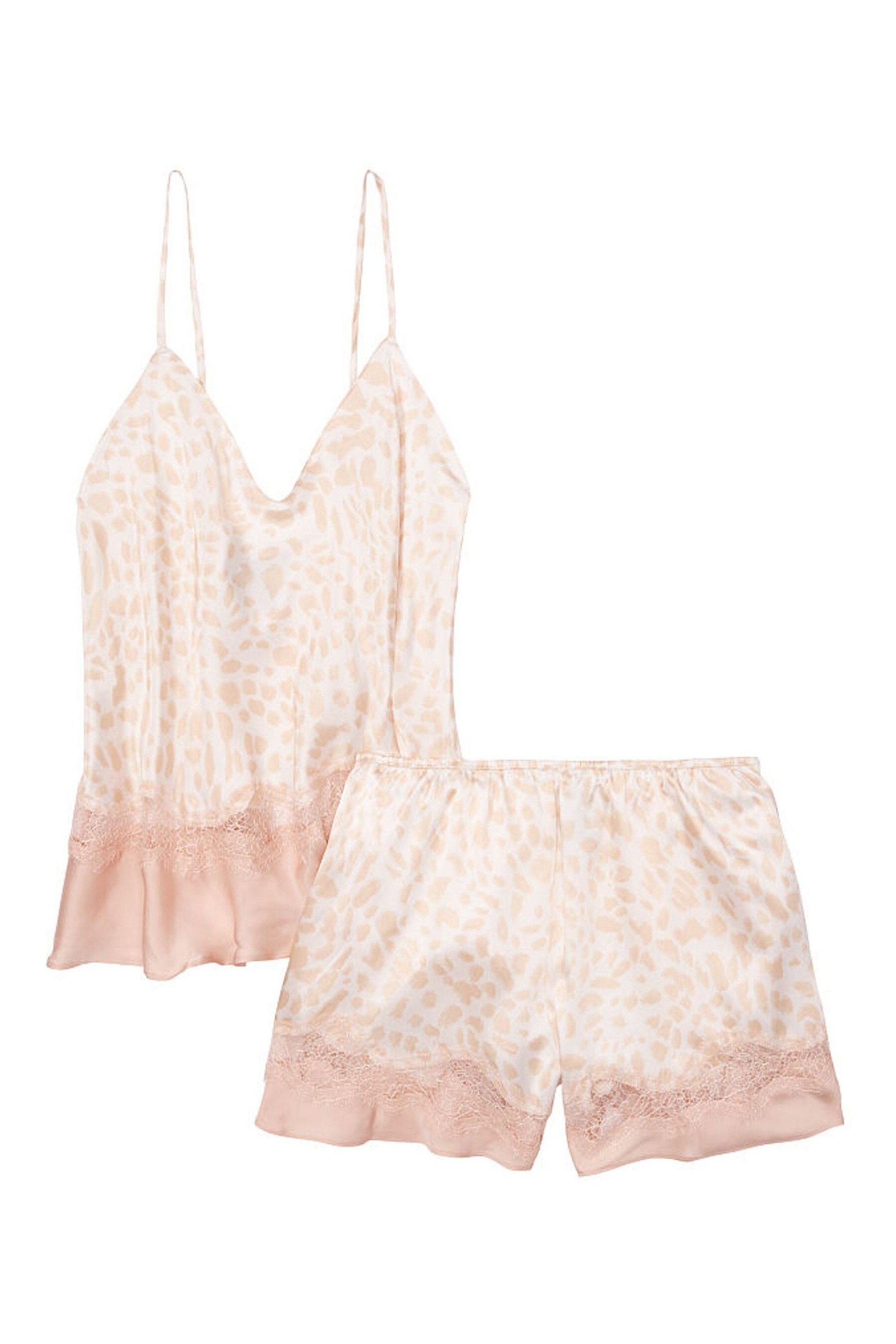 victoria secret stretch lace & satin cami set