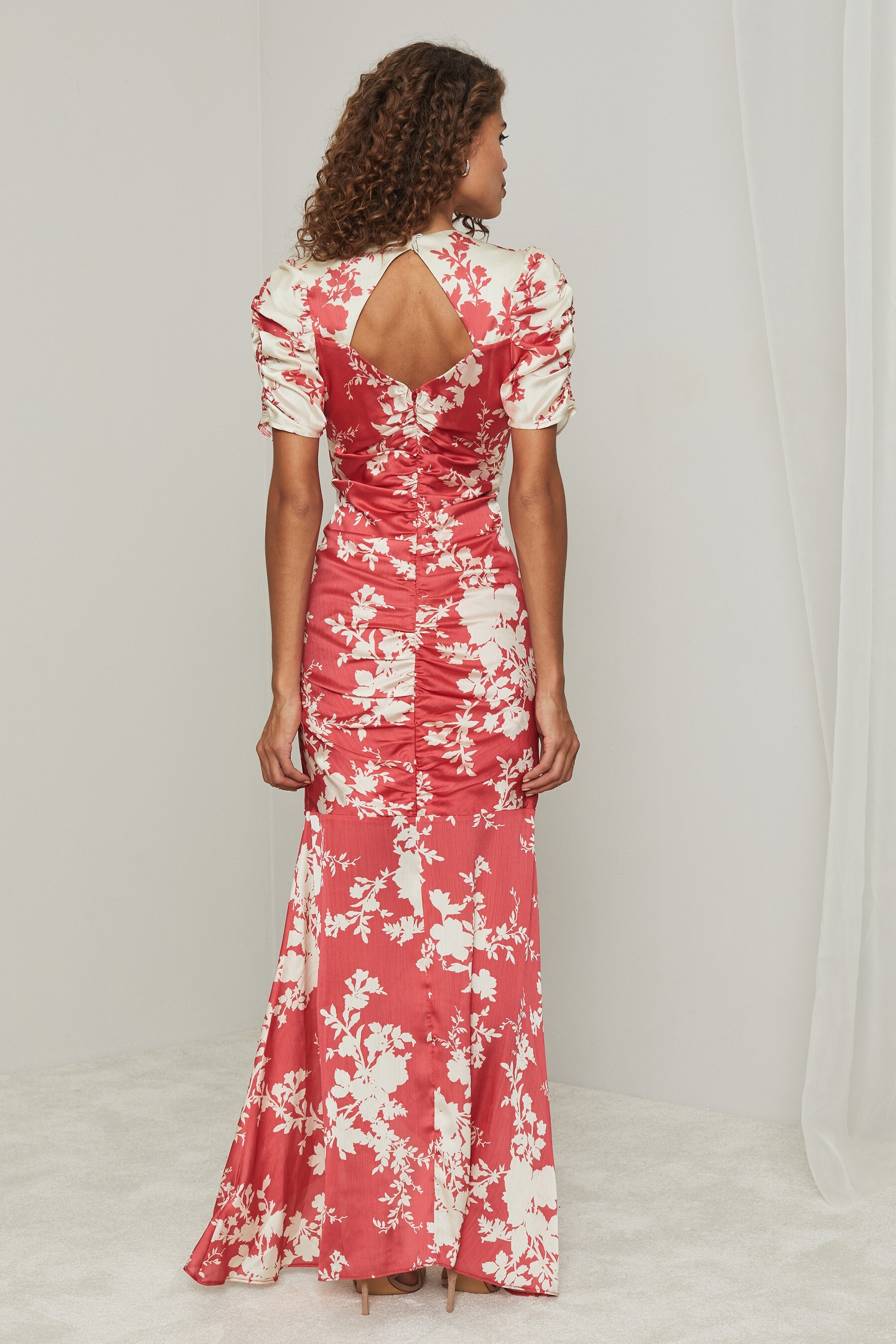 Buy Lipsy Printed V Neck Ruch Midi Dress from the Next UK online shop