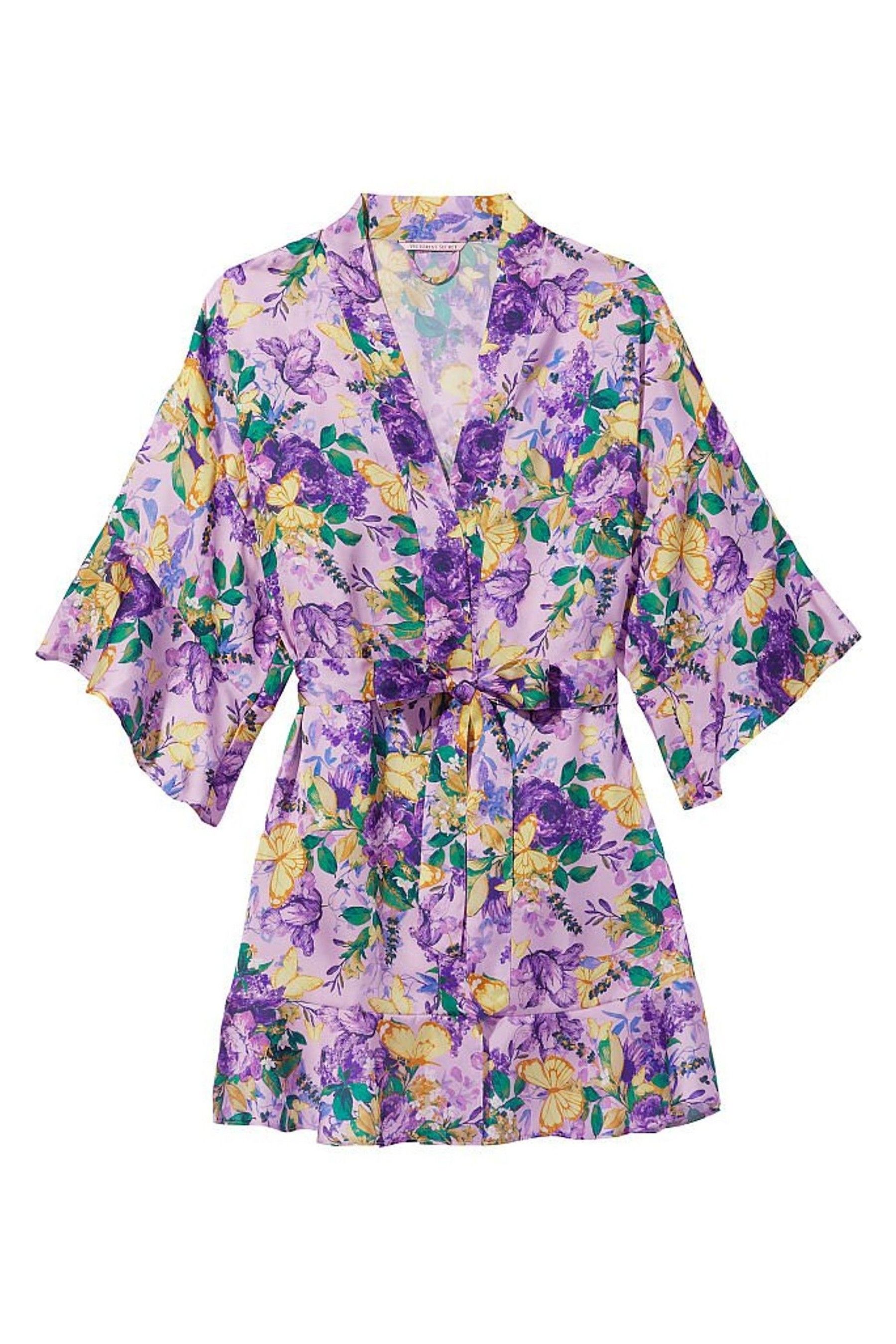 victorias secret flounce satin robe
