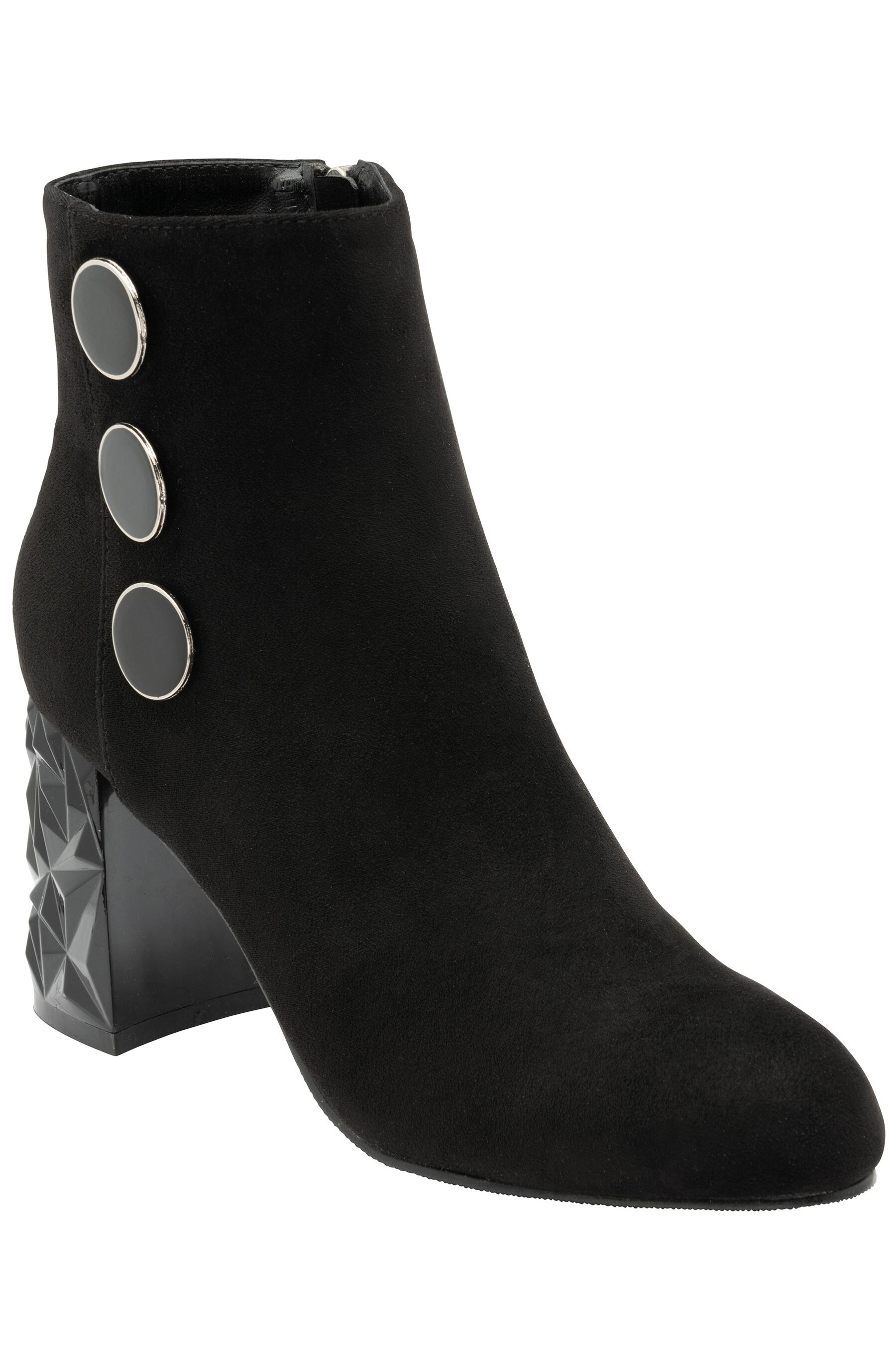 block heel ankle boots with track soles