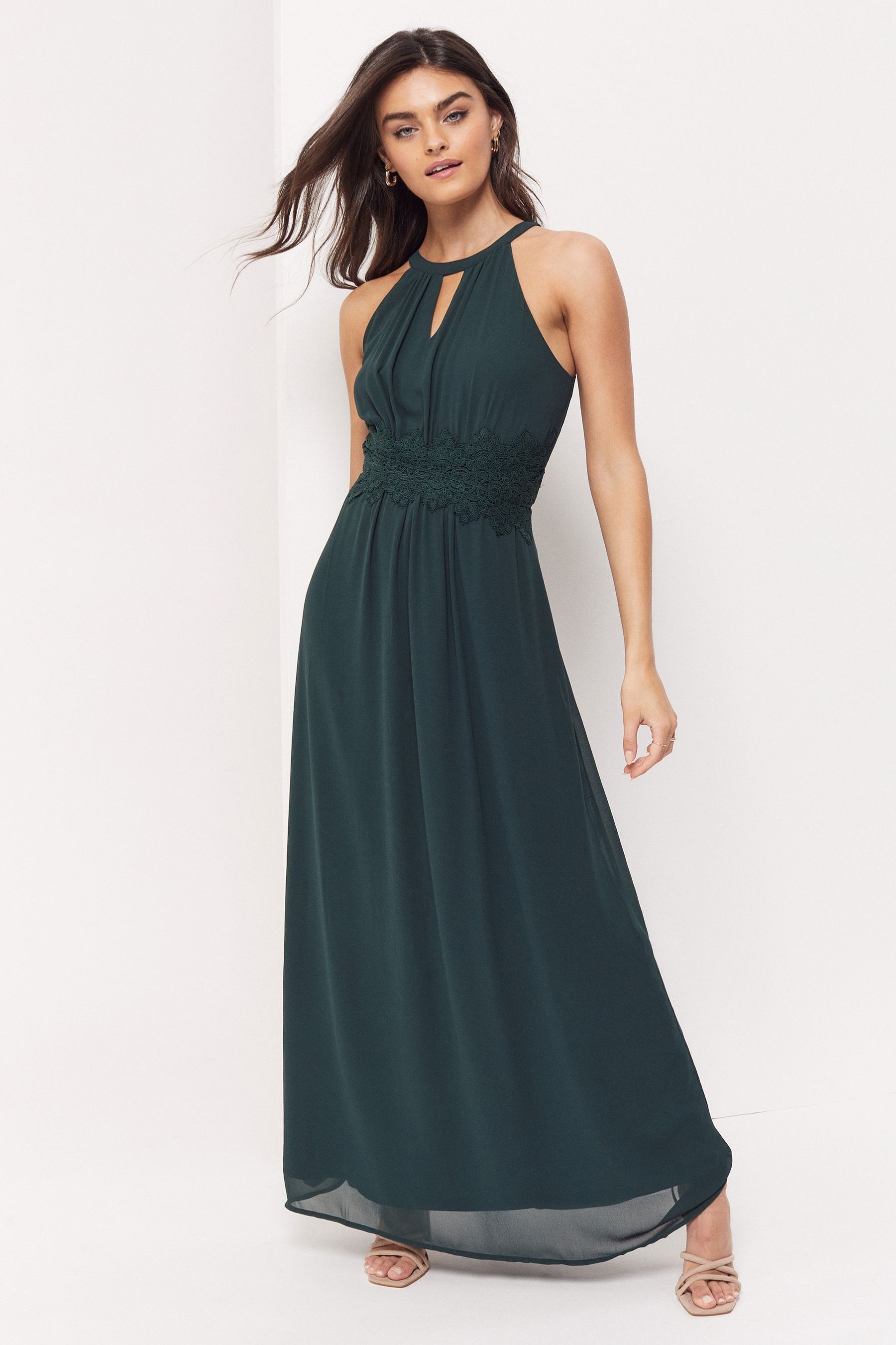 green halterneck