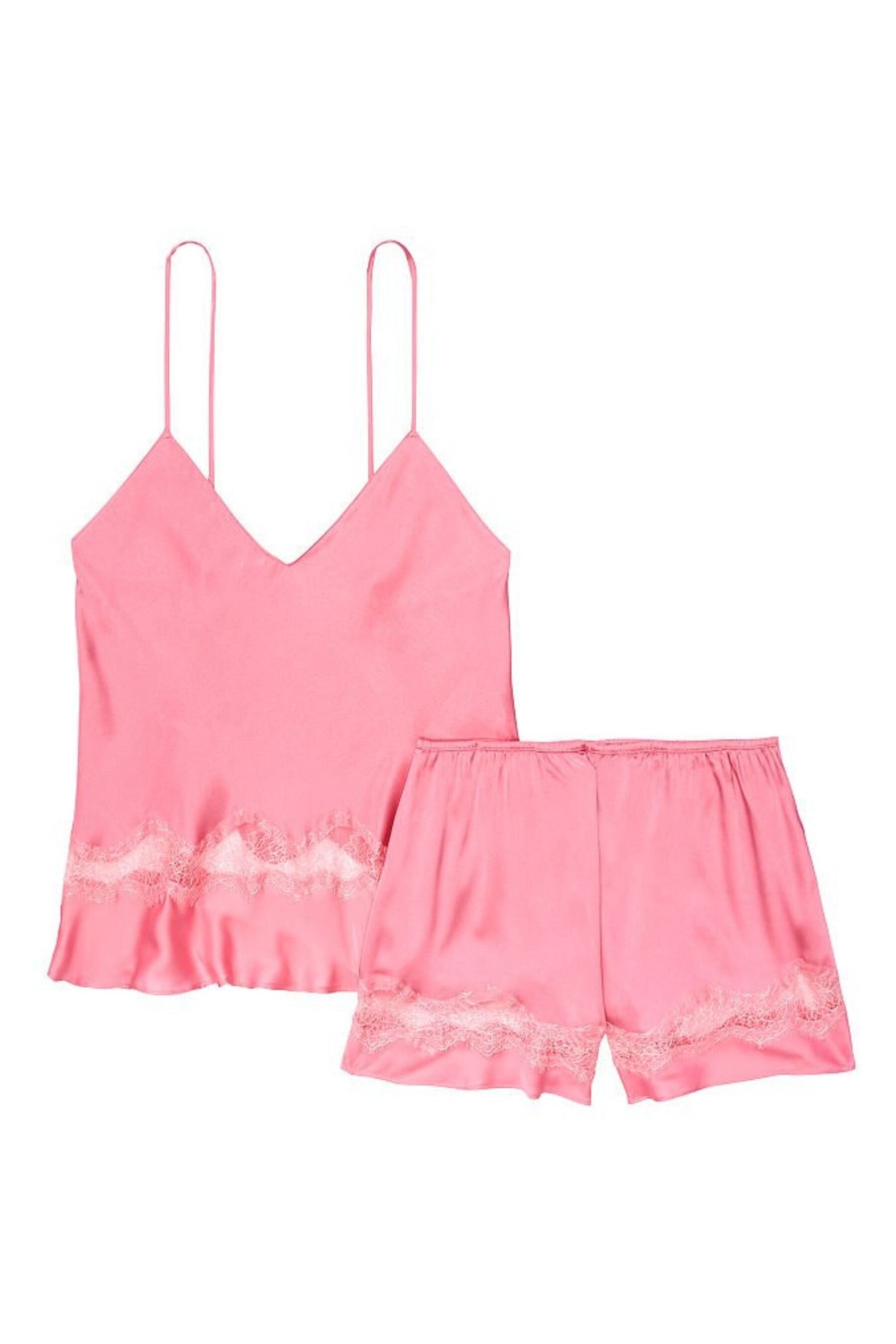 victoria secret stretch lace & satin cami set