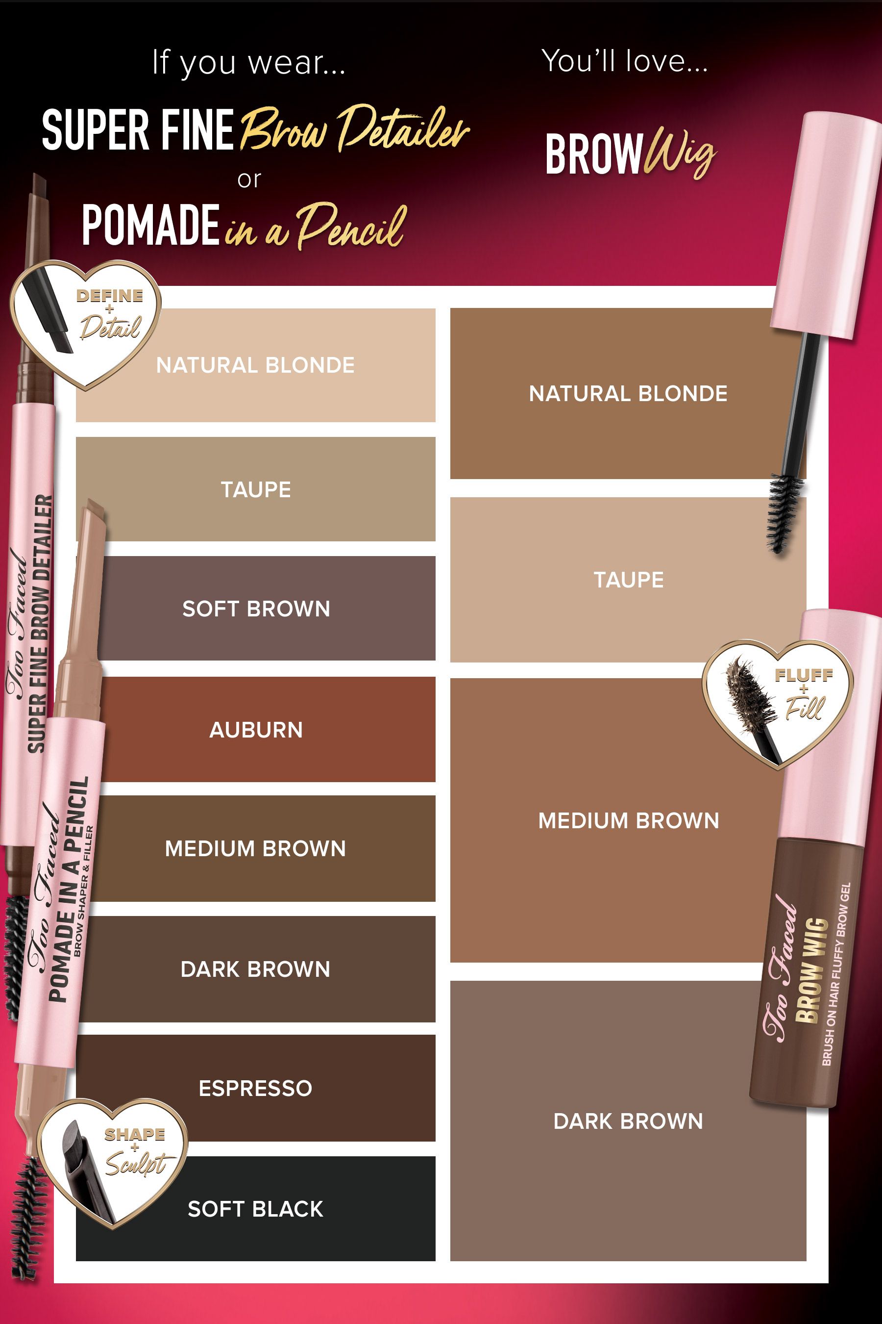Buy Too Faced Brow Wig Brush On Hair Fluffy Brow Gel from the Next UK