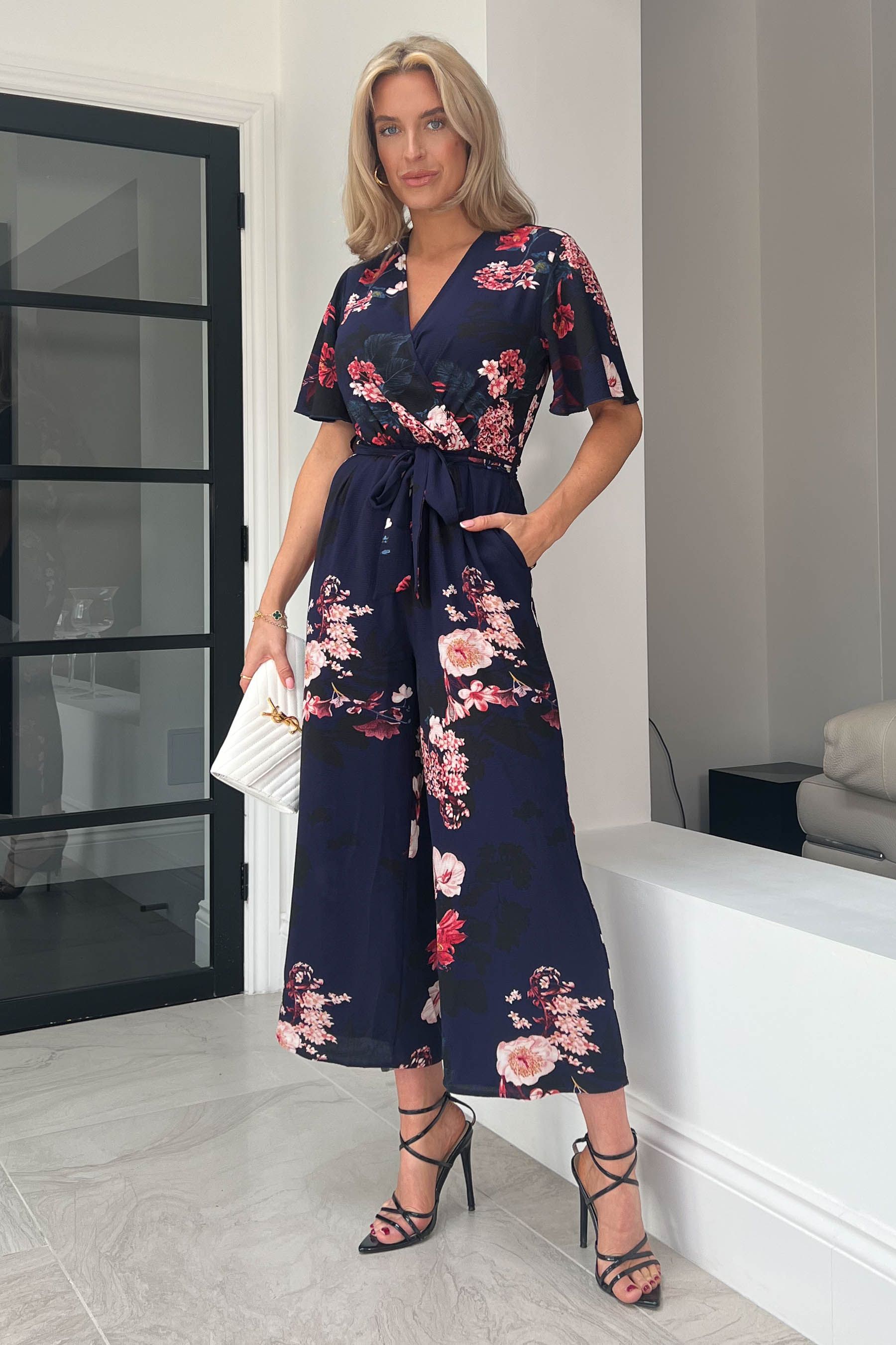 Buy Girl In Mind Trixie Angel Sleeve Culotte Jumpsuit from Next Ireland