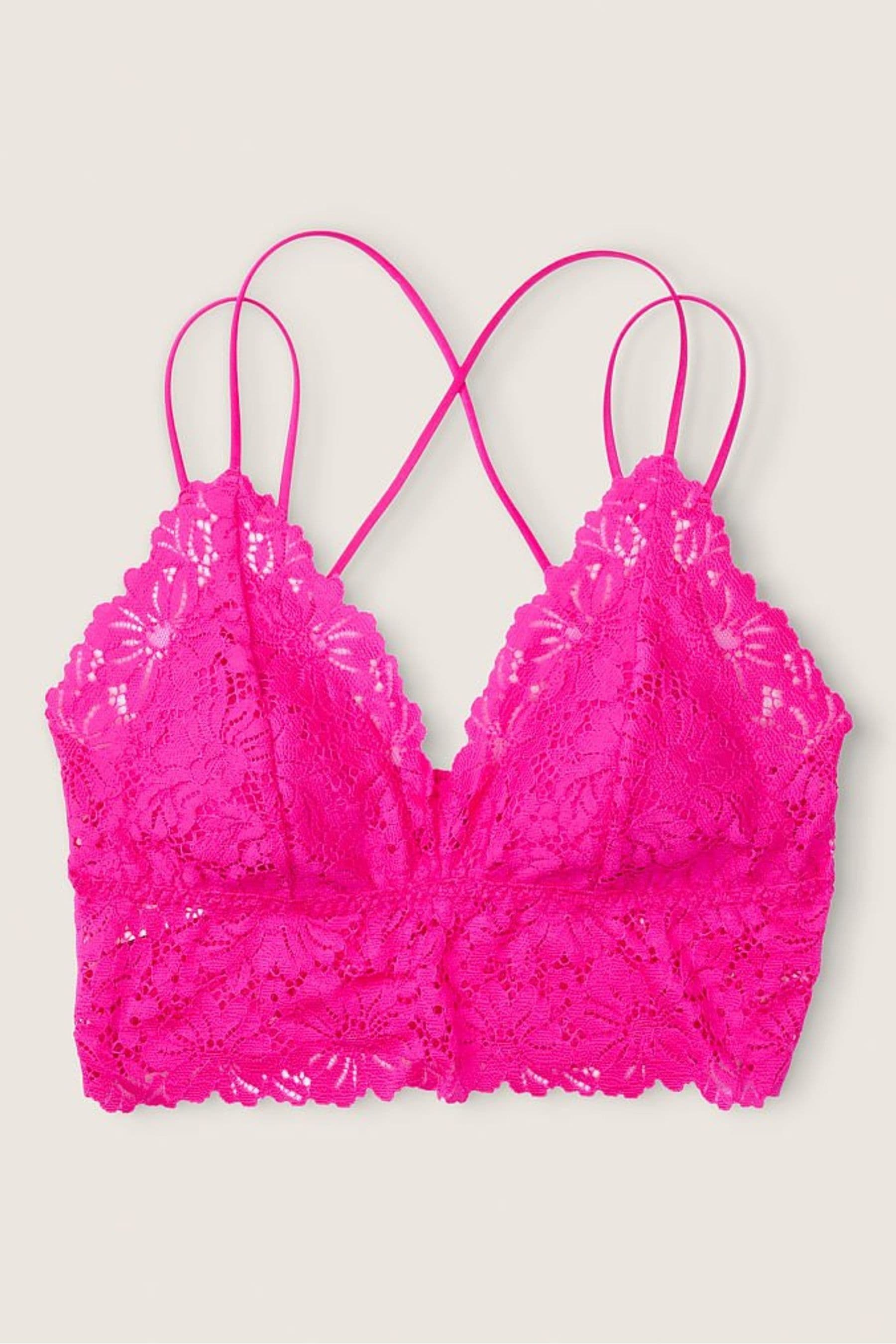 Buy Victoria's Secret PINK Longline Lace Bralette from the Victoria's ...