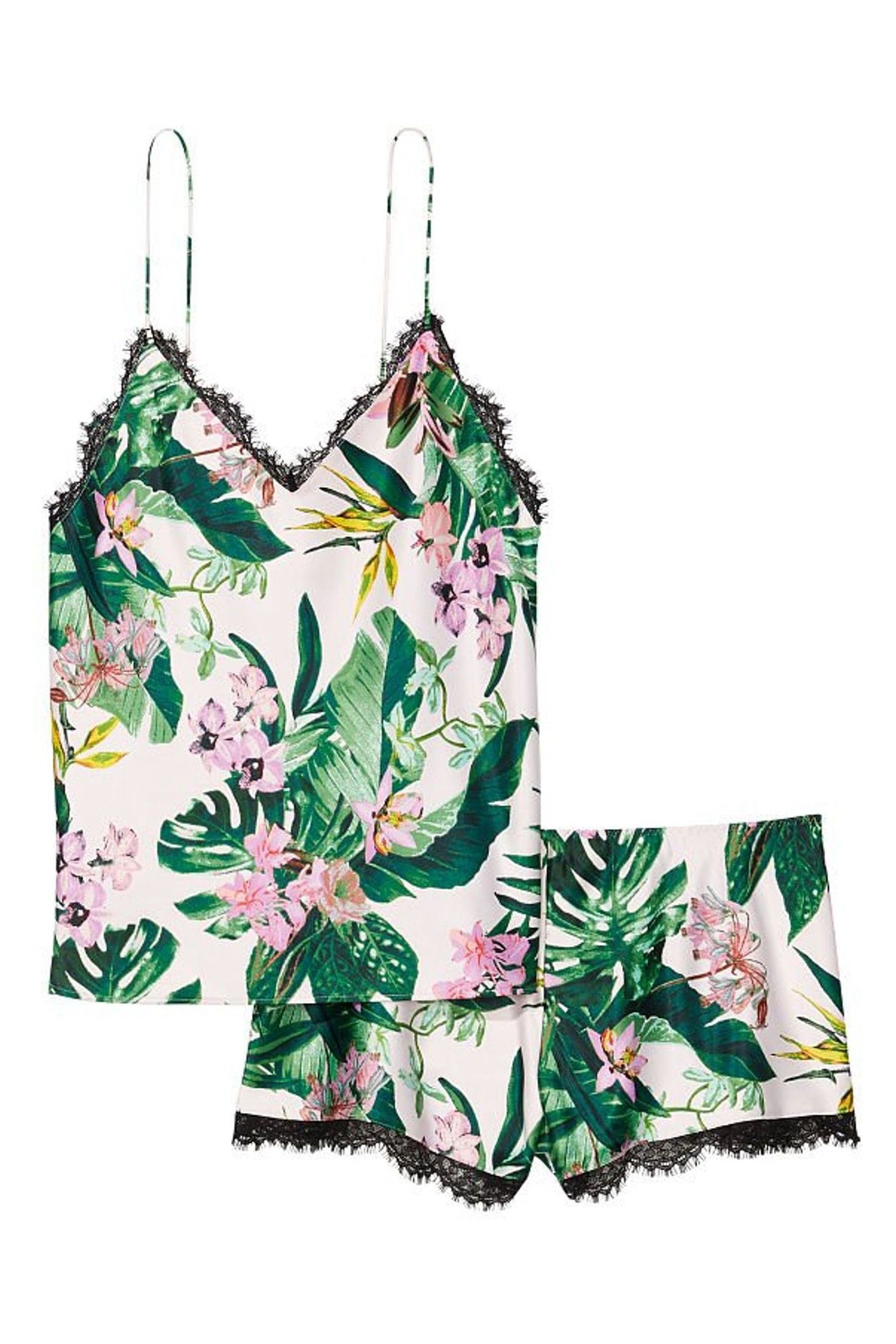 victoria secret stretch lace & satin cami set