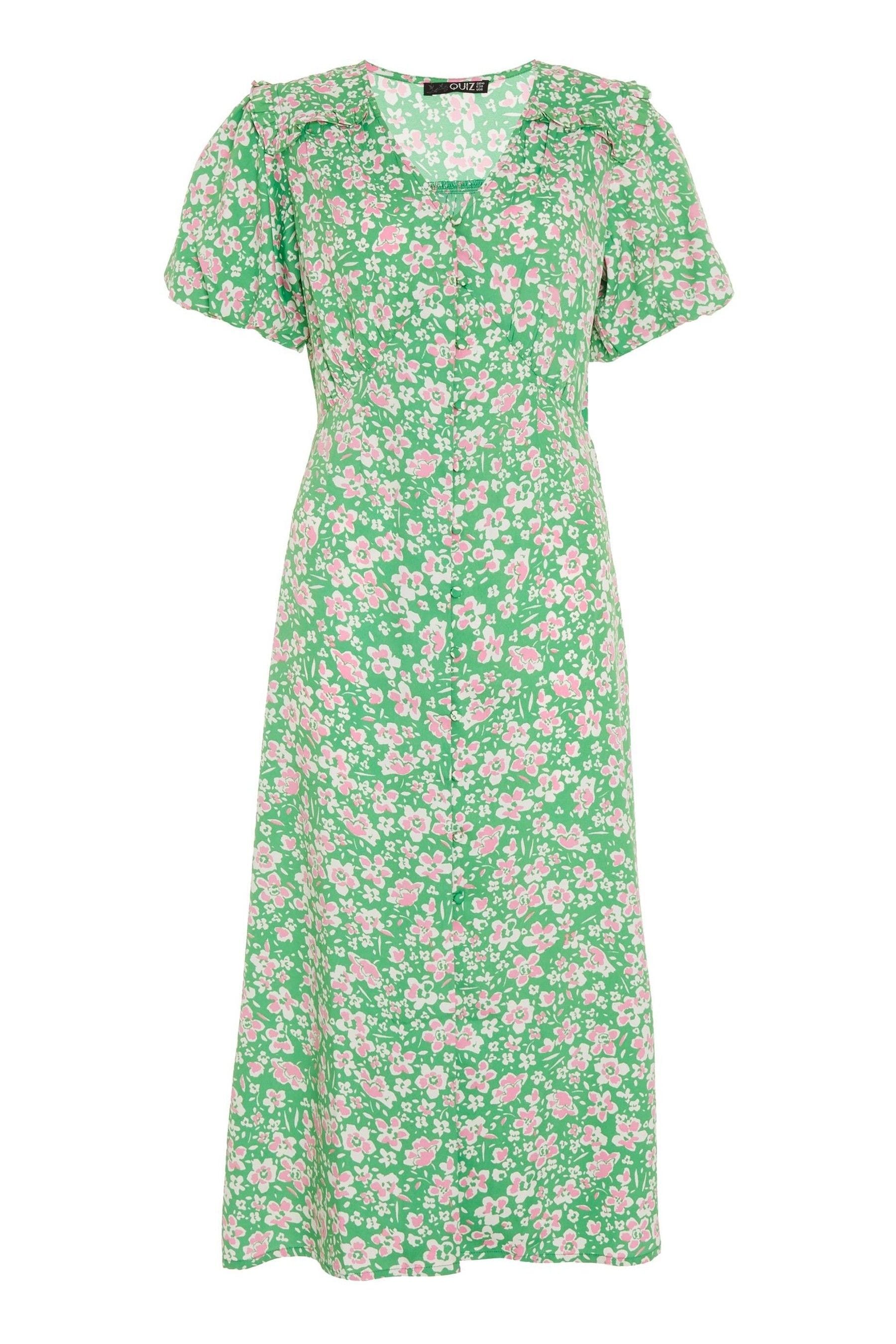 Buy Quiz Floral Print Buttoned Midi Dress from Next Ireland