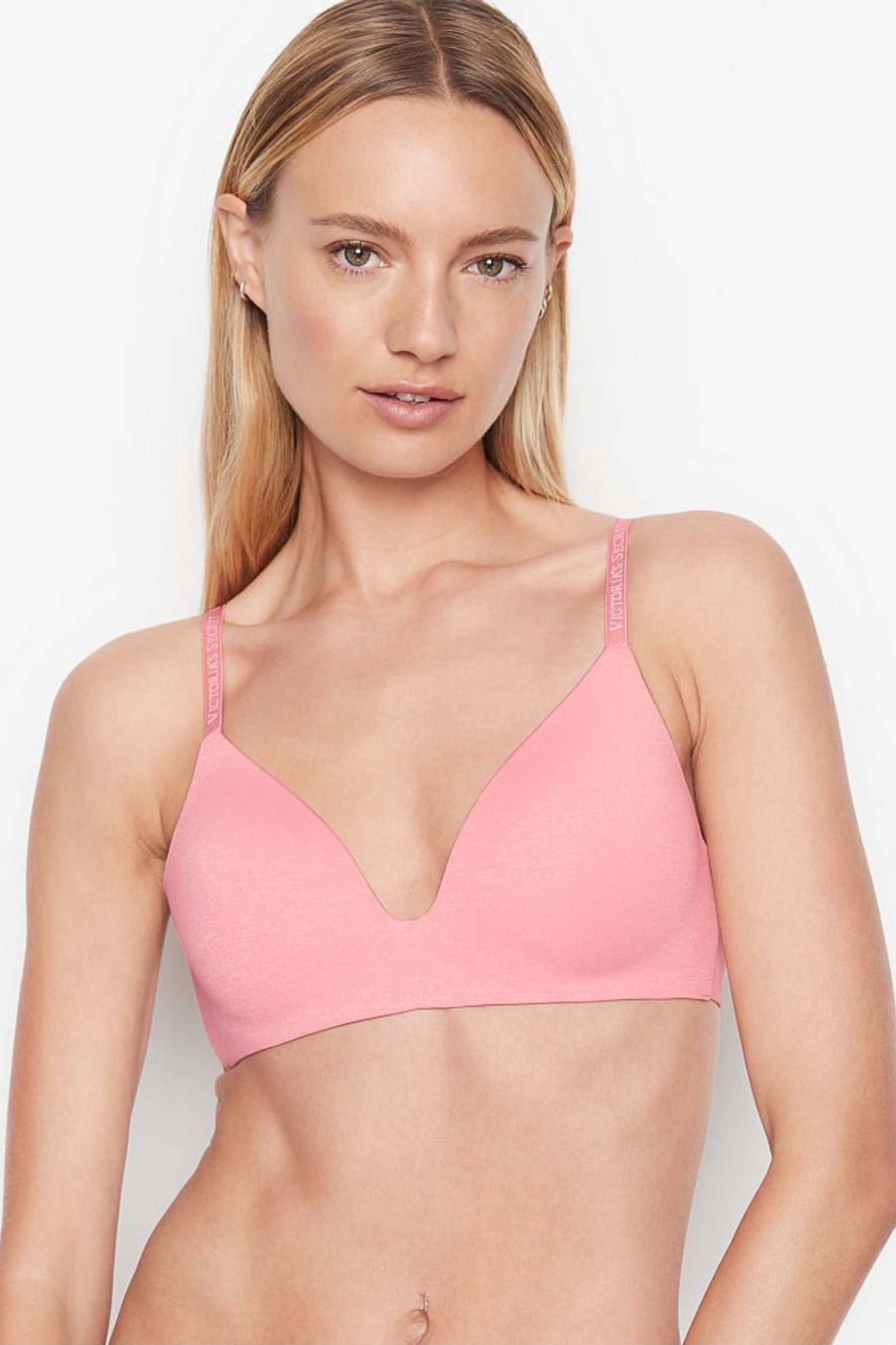 Buy Victoria's Secret Logo Strap Wireless Bra from the Victoria's