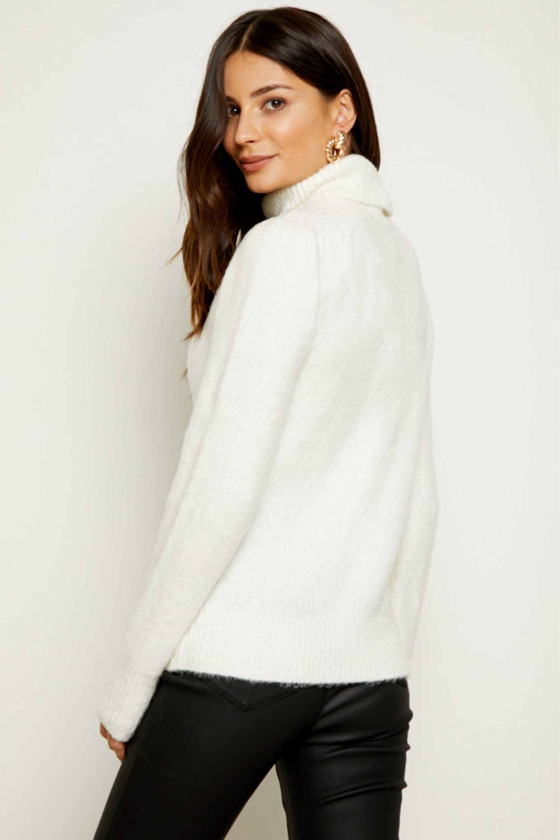 Buy Sosandar Fluffy Roll Neck Jumper from the Next UK online shop