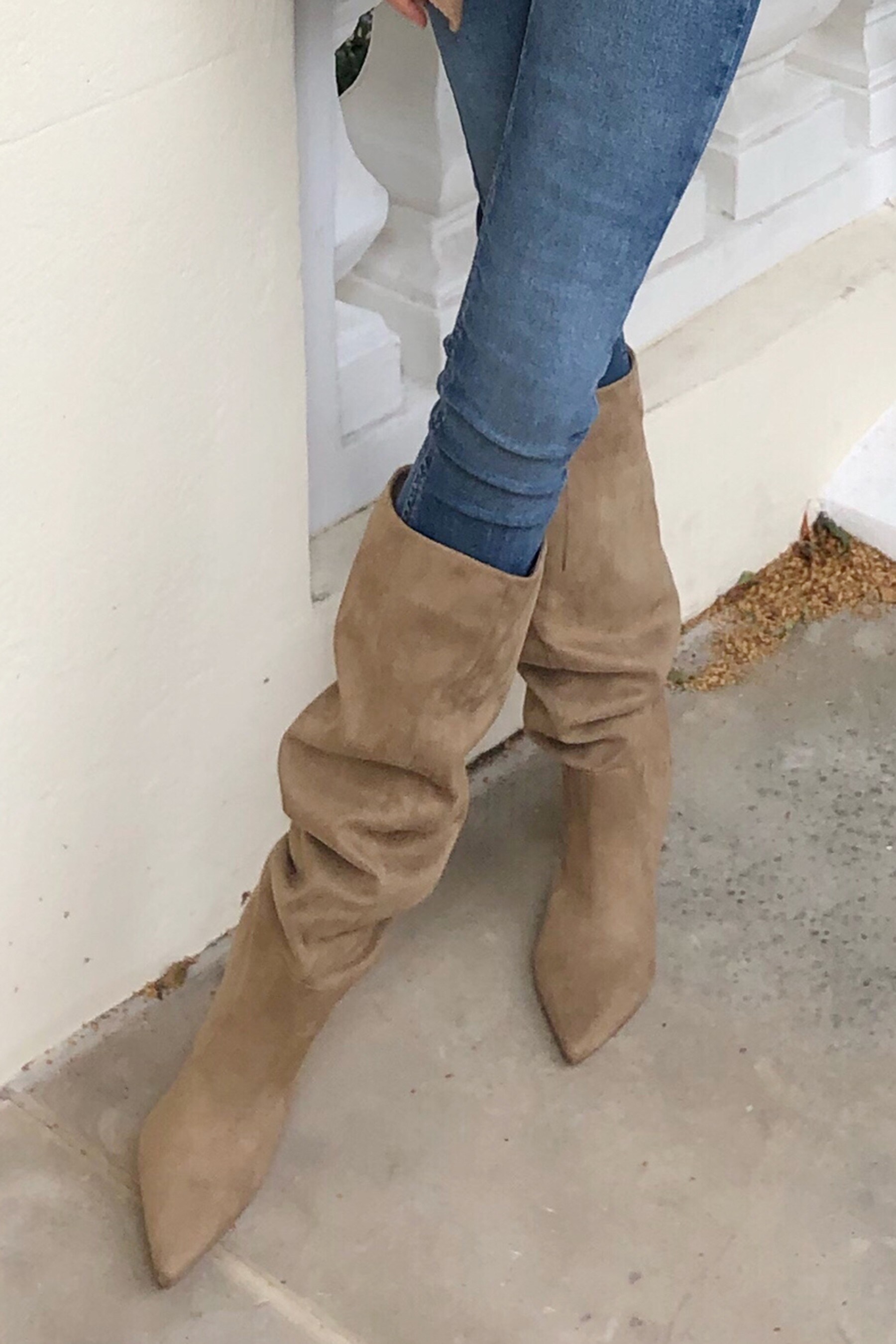 long ruched boots