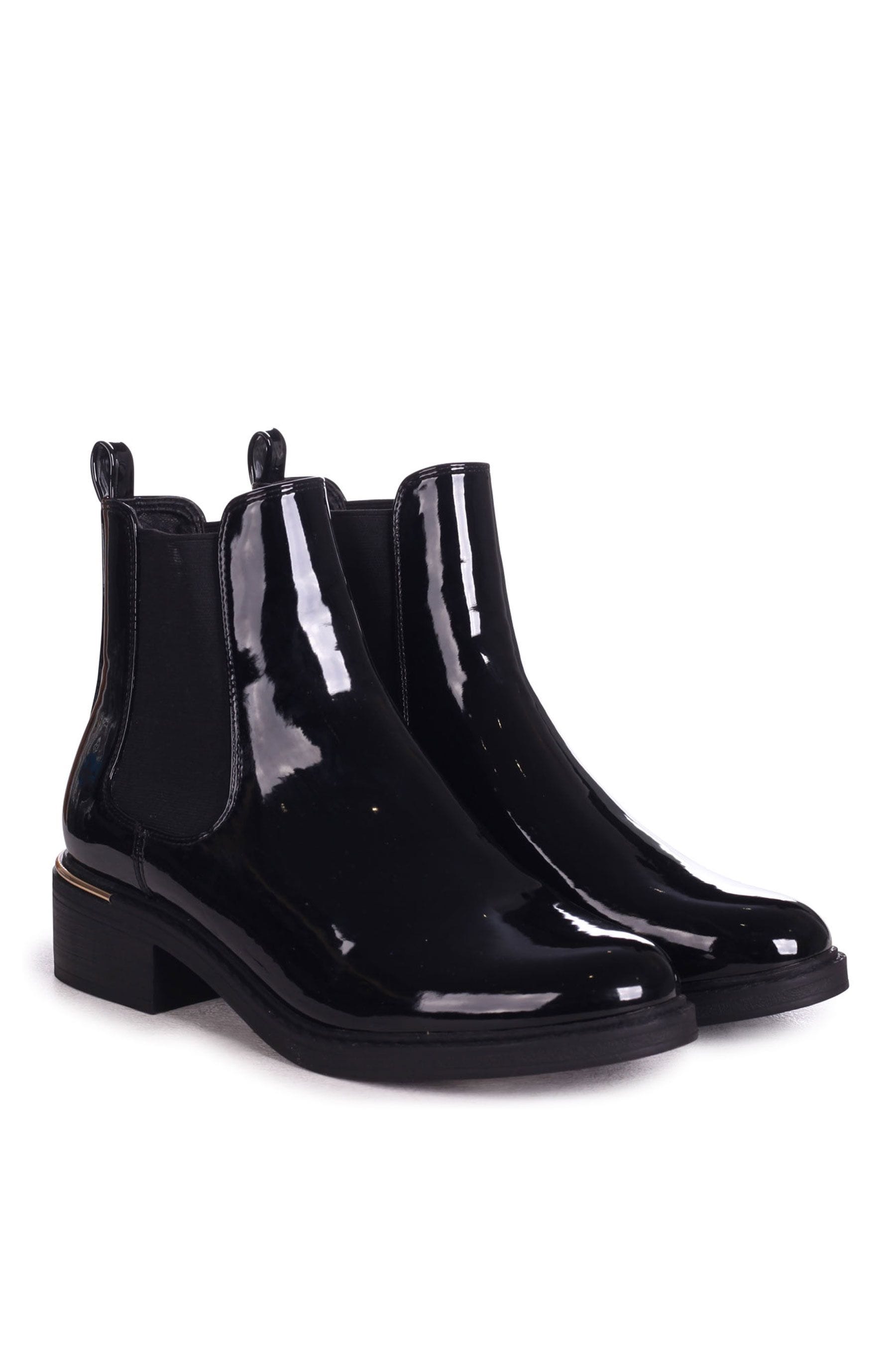 classics patent chunky chelsea boot