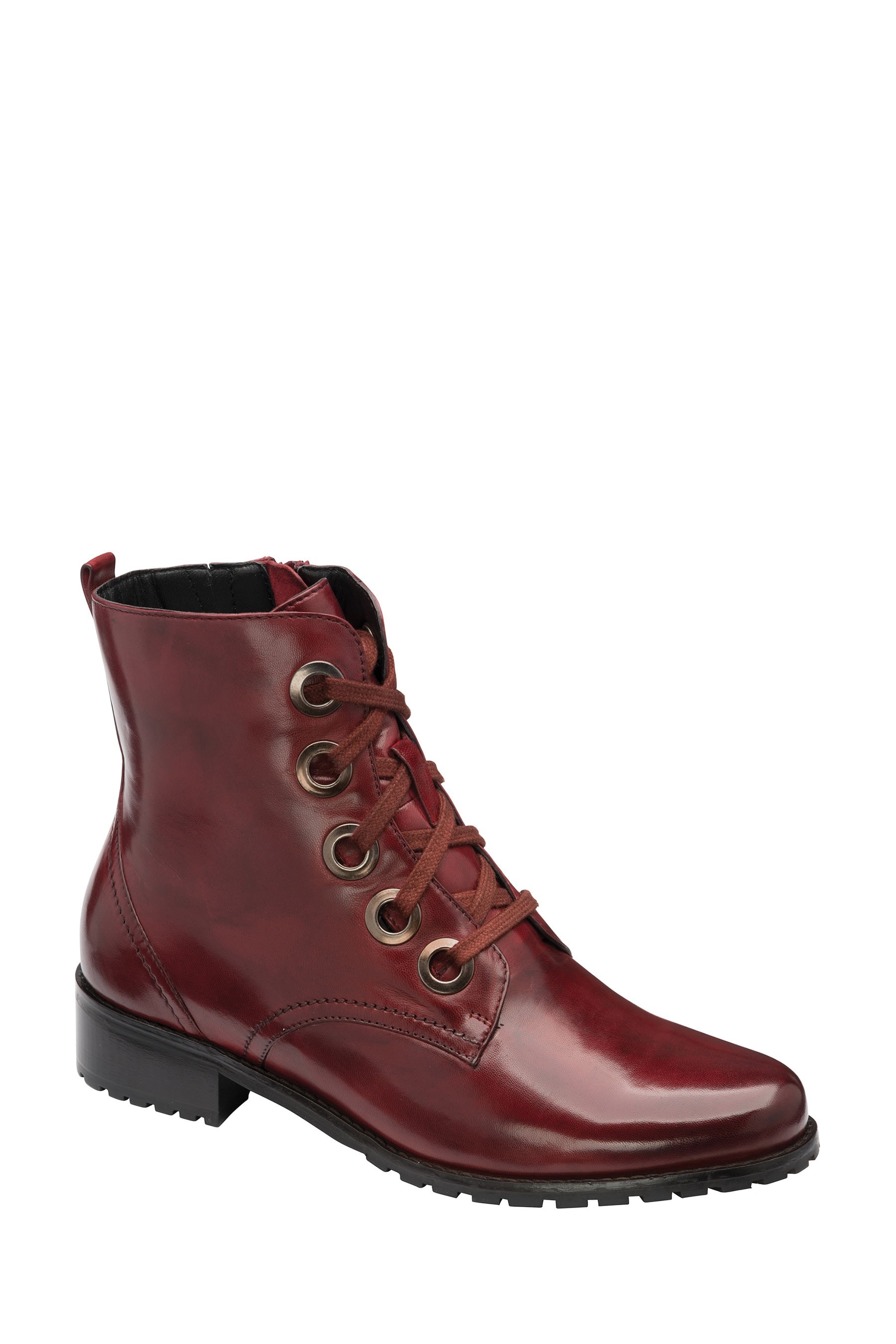 ravel lace up leather ankle boot
