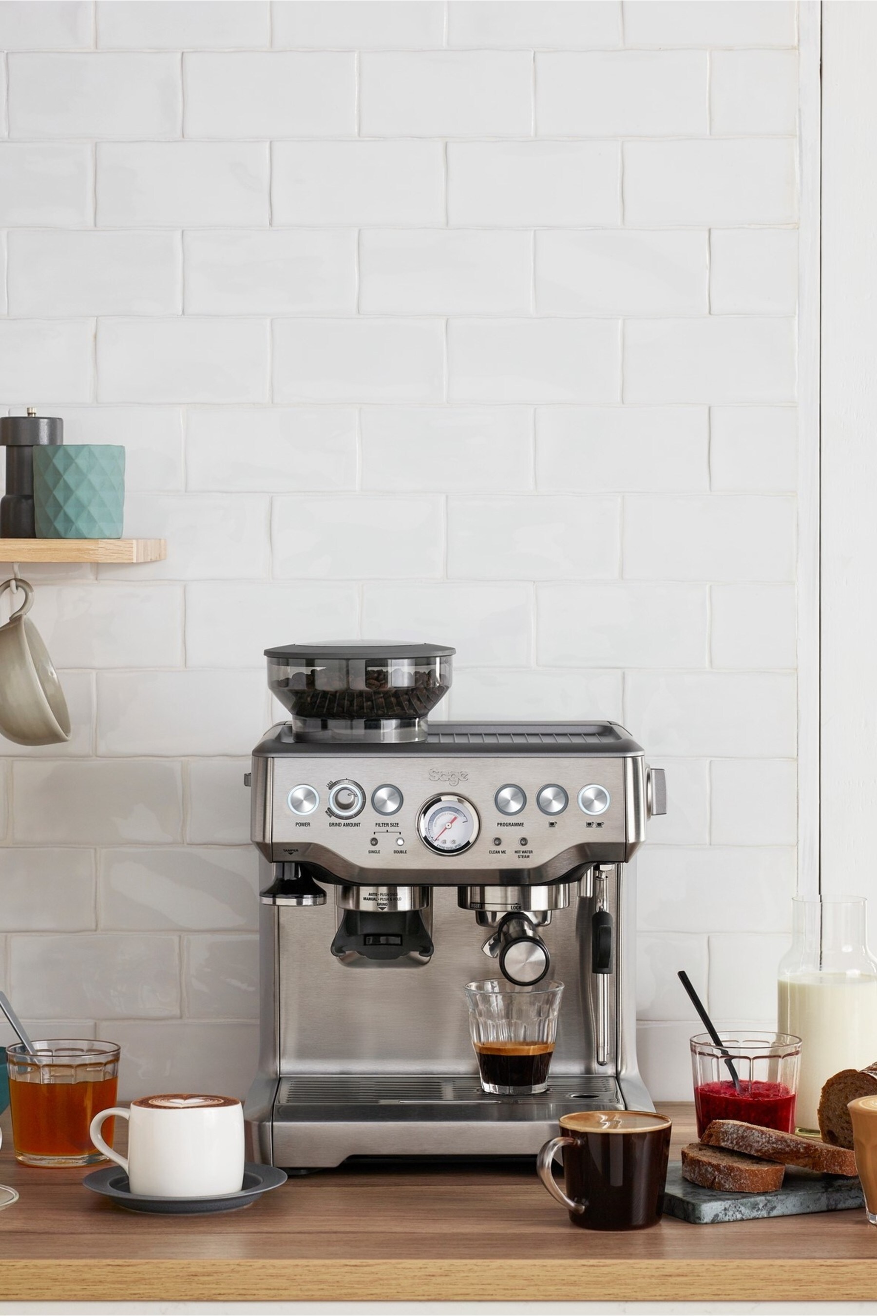 Buy Sage Barista Express™ BeantoCup Coffee Machine with Milk Jug from