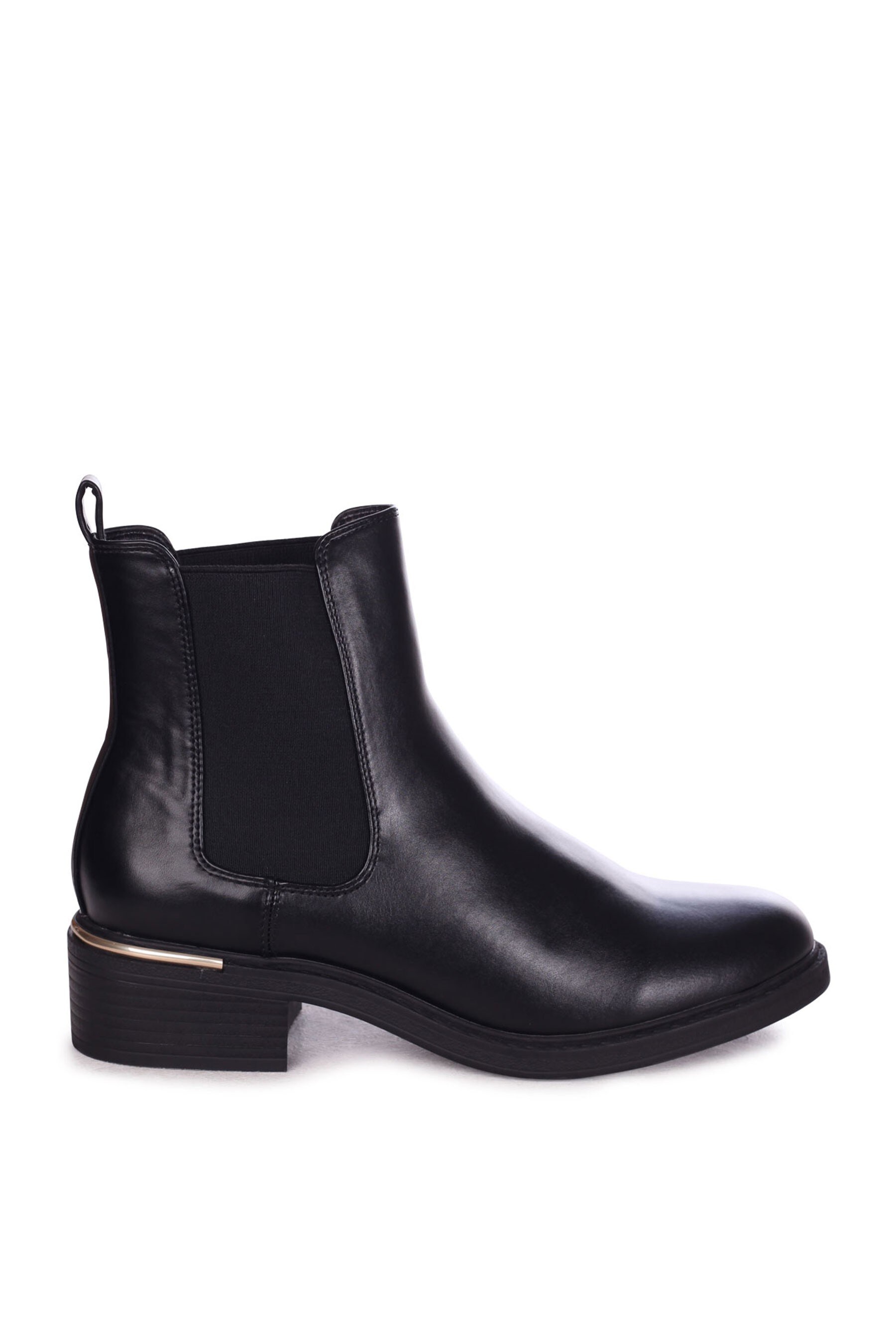 Buy Linzi Black Myth PU Trim Heel Chelsea Boot from the Next UK online shop