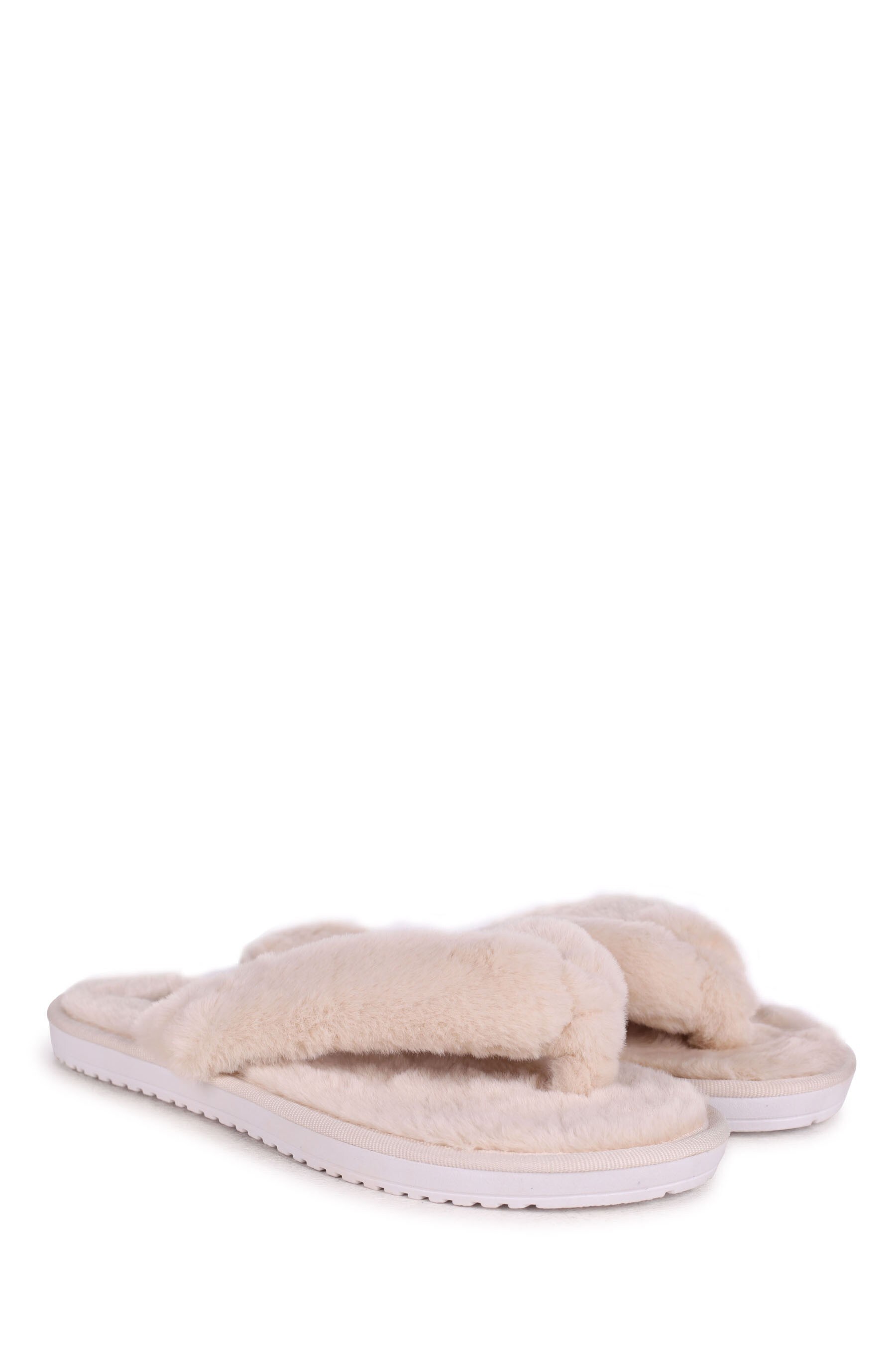 fluffy toe post casual slipper