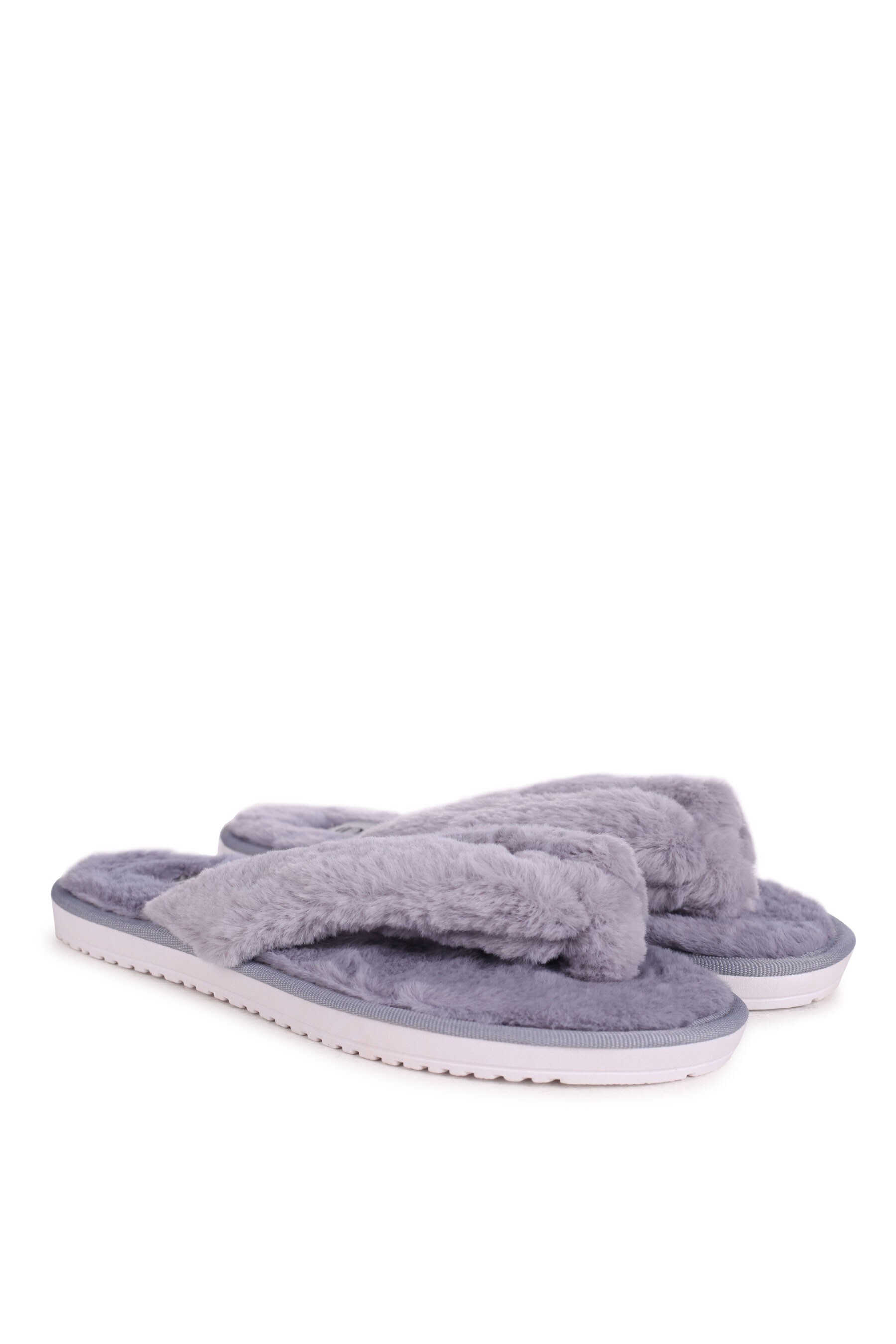 fluffy toe post casual slipper