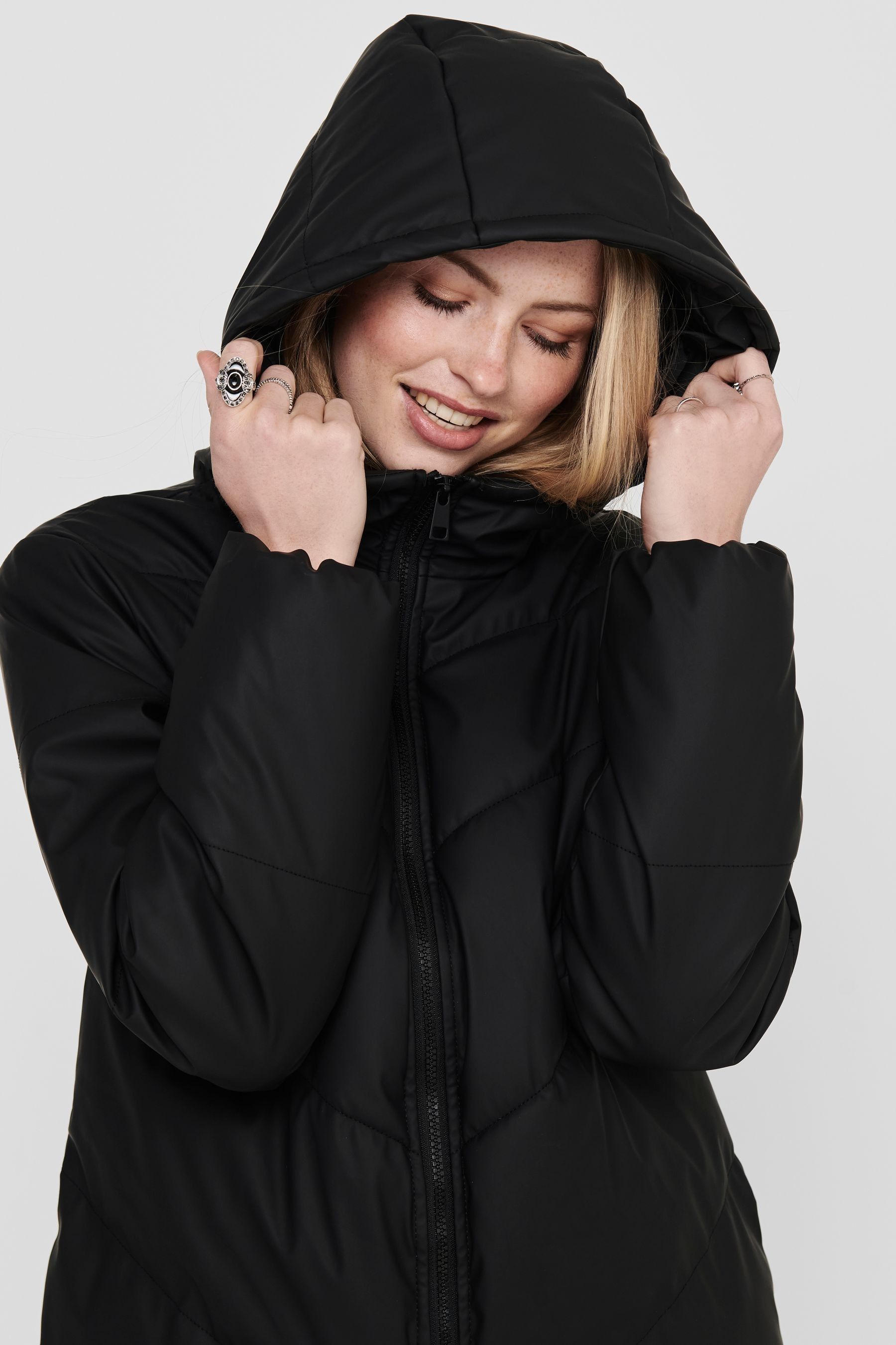 Buy JDY Water Repellent Coated Padded Coat With Hood from Next Ireland