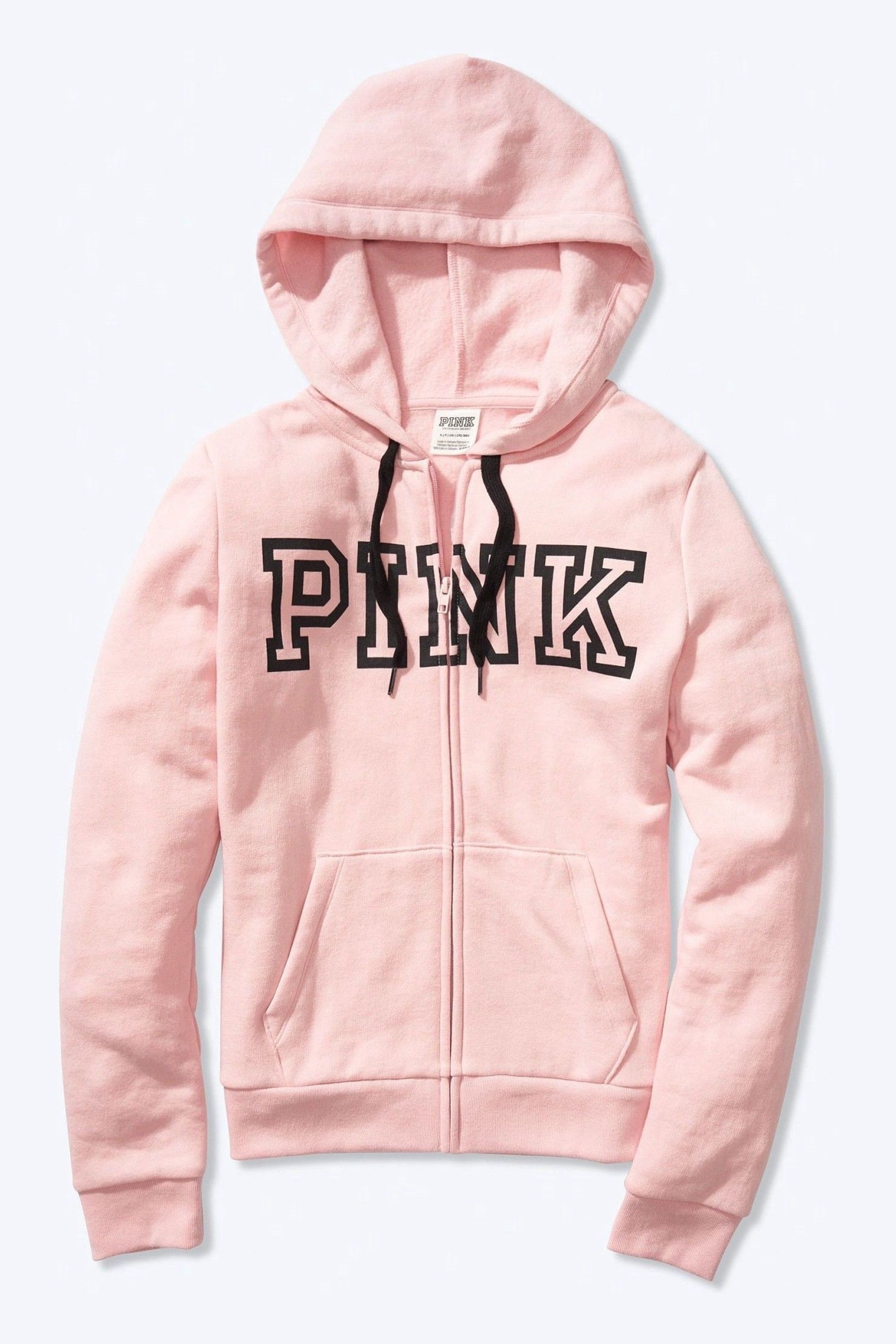 Zip Hoodie Pink Hoodie Victoria's Secret Uk Vermillion Red
