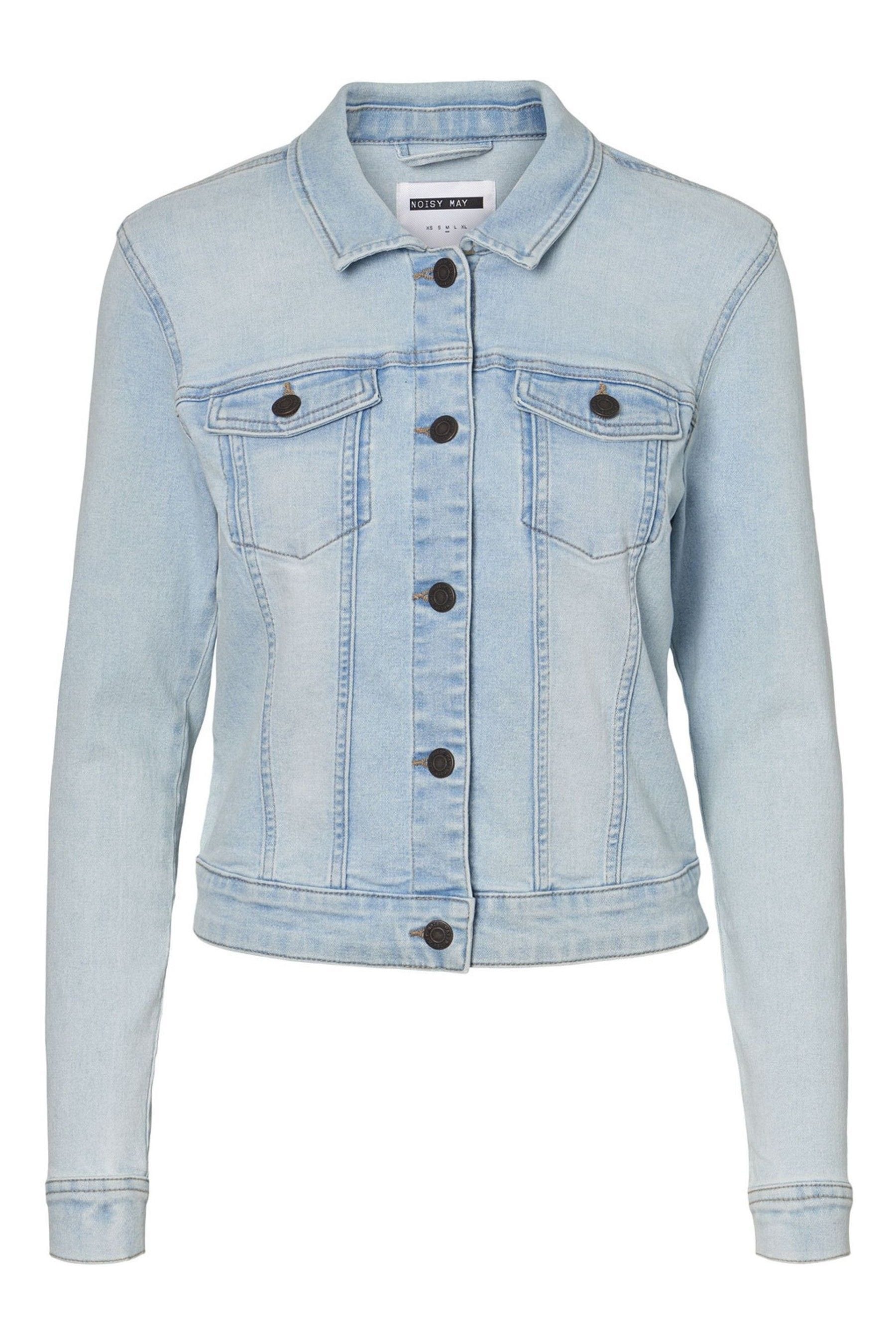 Buy NOISY MAY Light Blue Denim Fitted Denim Jacket from the Next UK ...