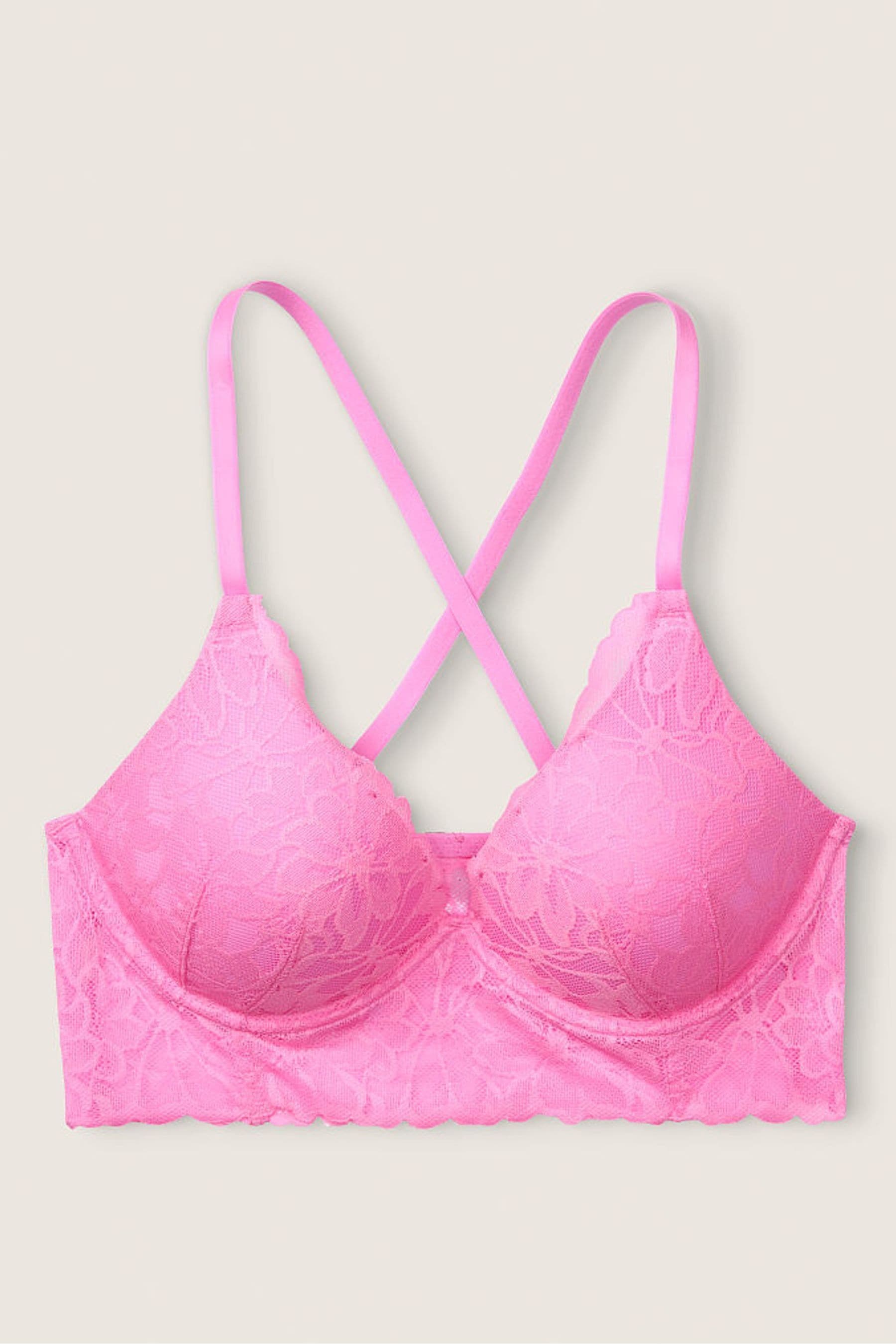 Buy Victoria's Secret PINK Lace Wireless Push-Up Bralette from the ...