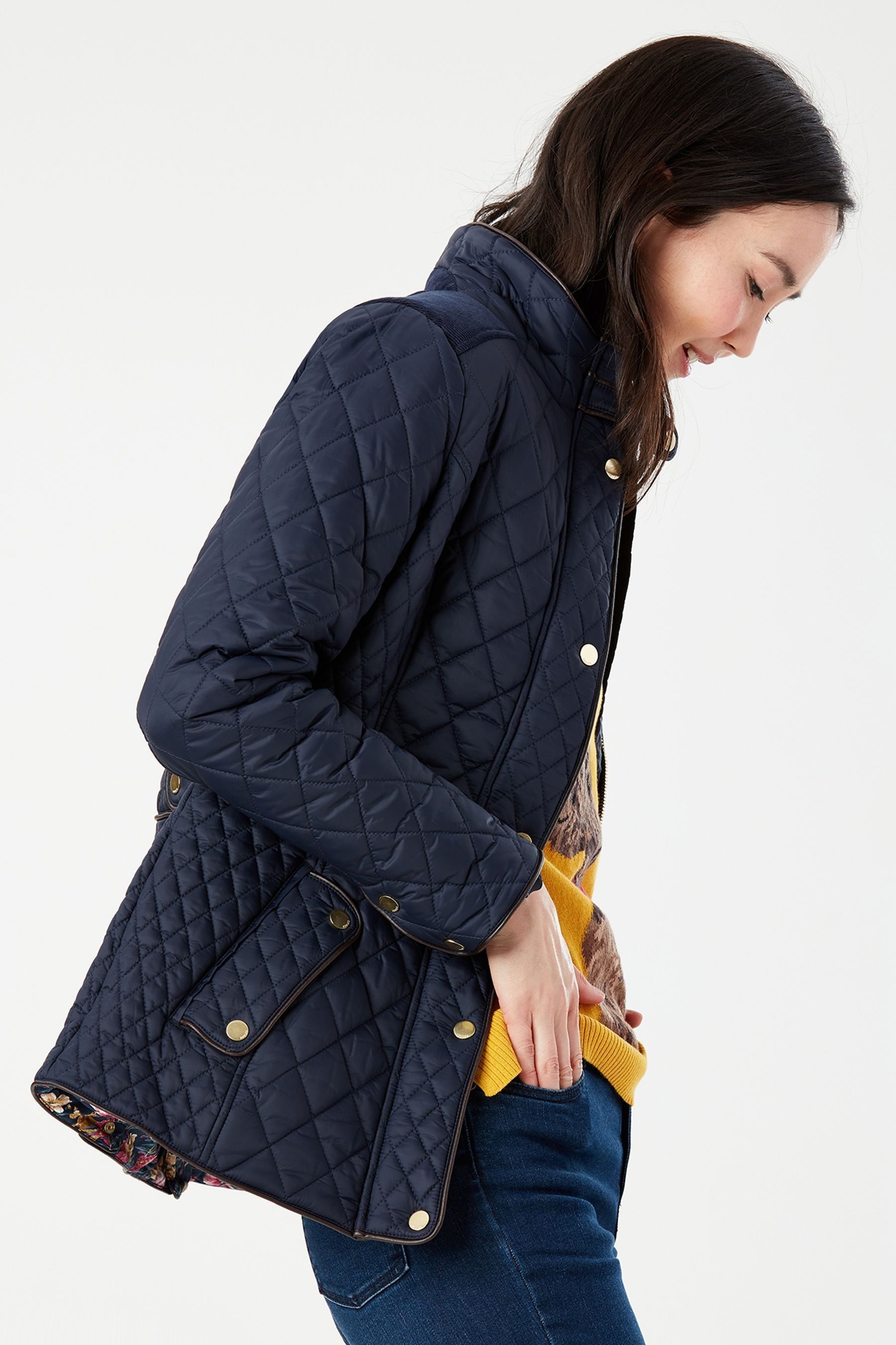 joules newdale quilted jacket caramel