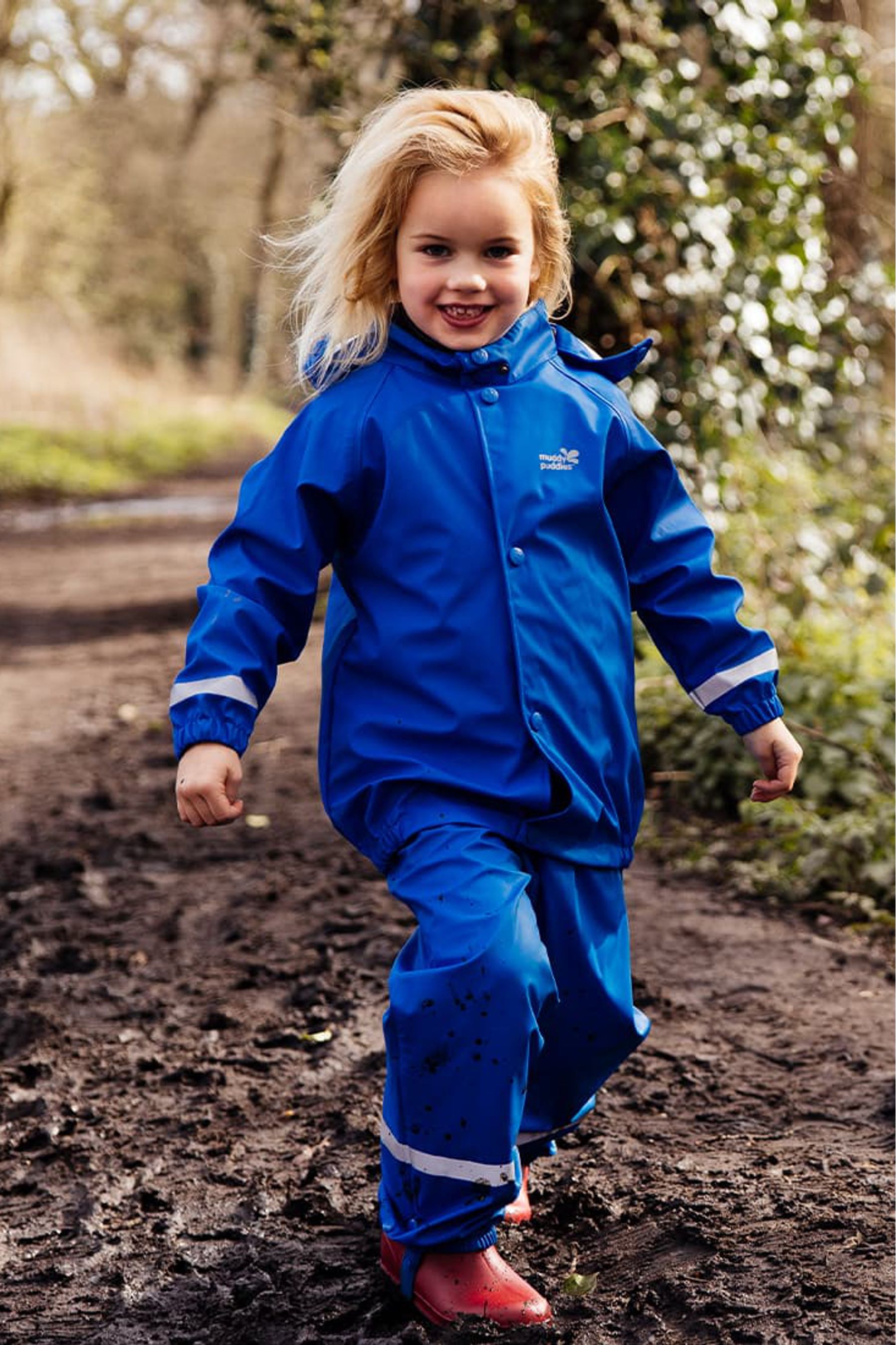 Buy Muddy Puddles Blue Rainy Day Waterproof Bib N Brace Over Trousers 