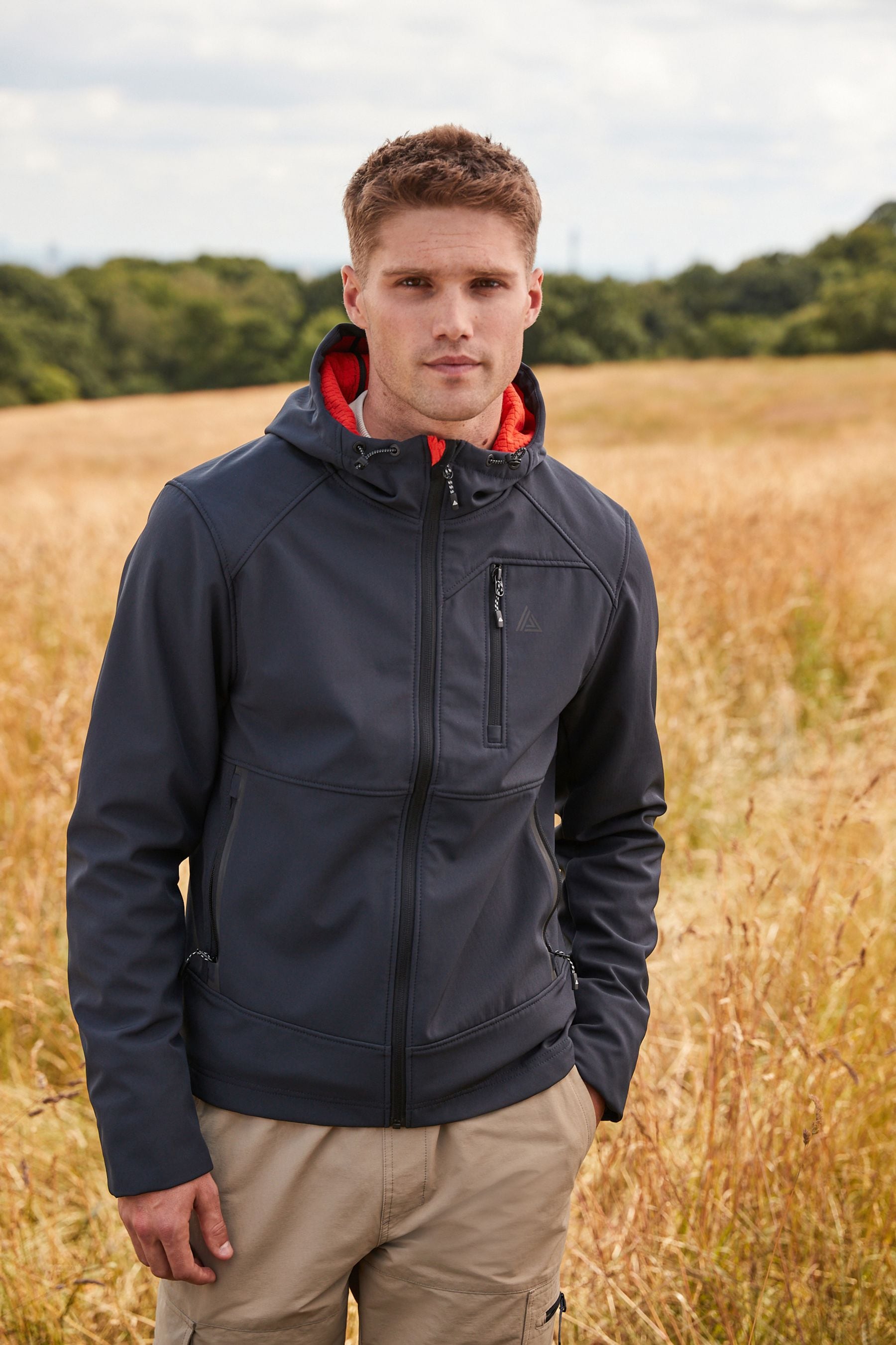 Buy Shower Resistant Softshell Hooded Jacket from Next Ireland