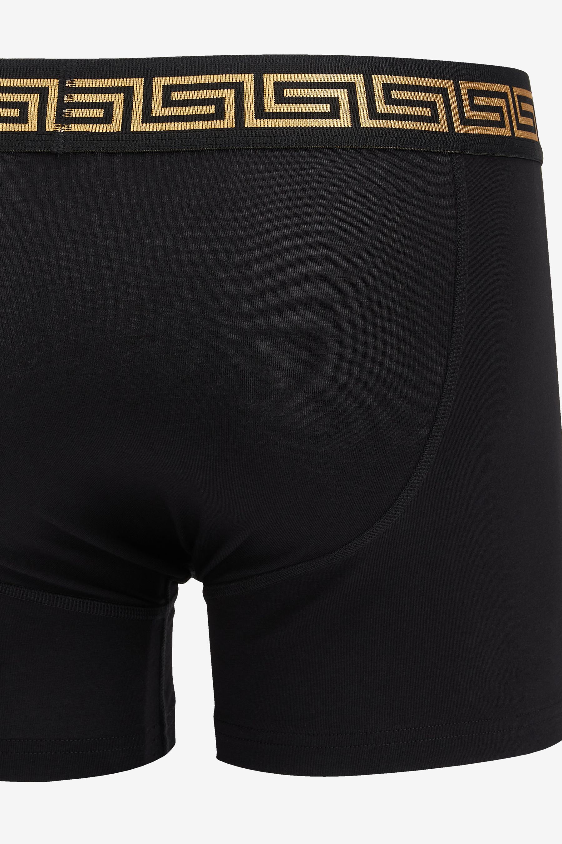 Buy Black Metallic Pattern Waistband 4 pack AFront Boxers from the