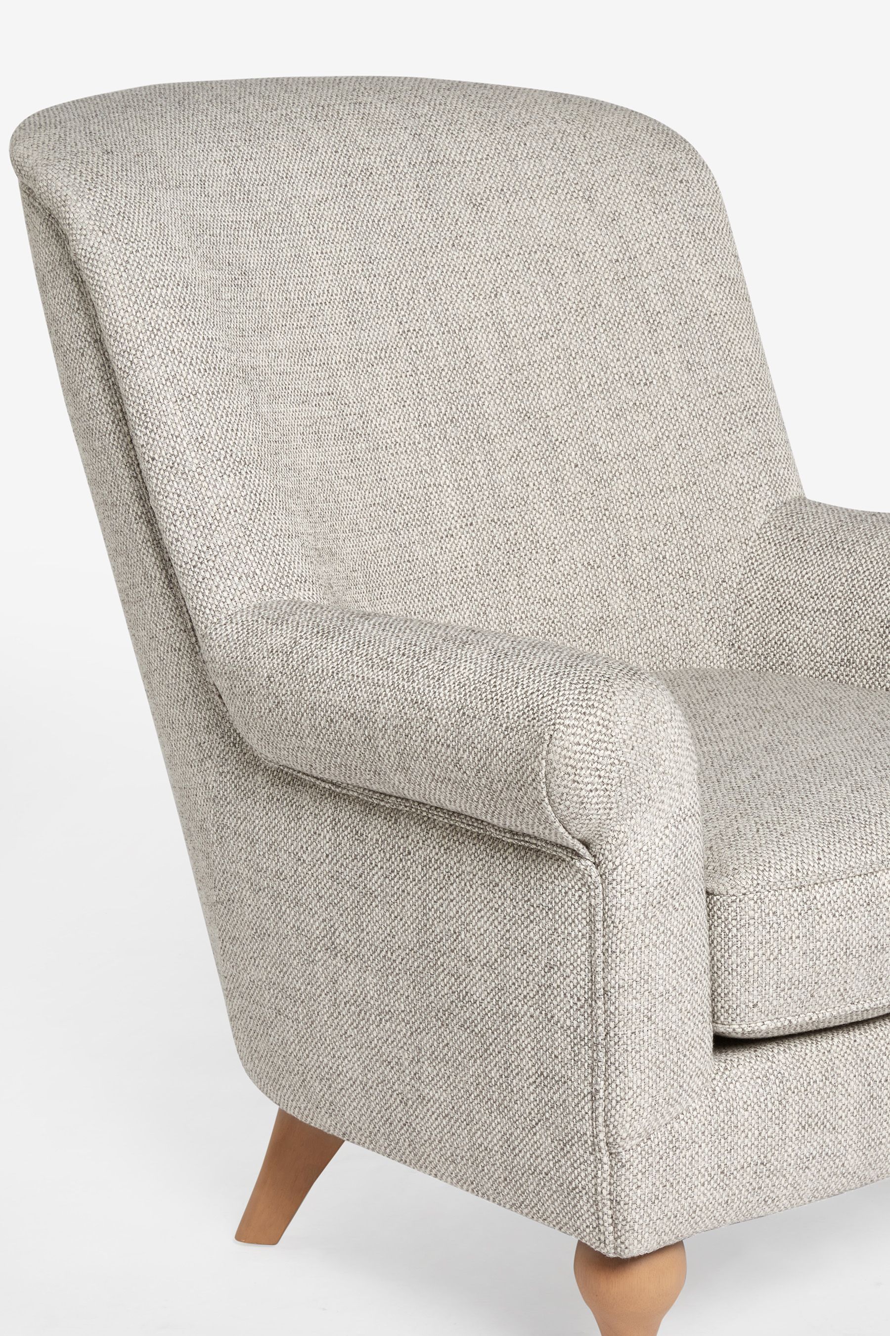 Buy Chunky Weave Dove Grey Ashford Highback Accent Chair from the Next