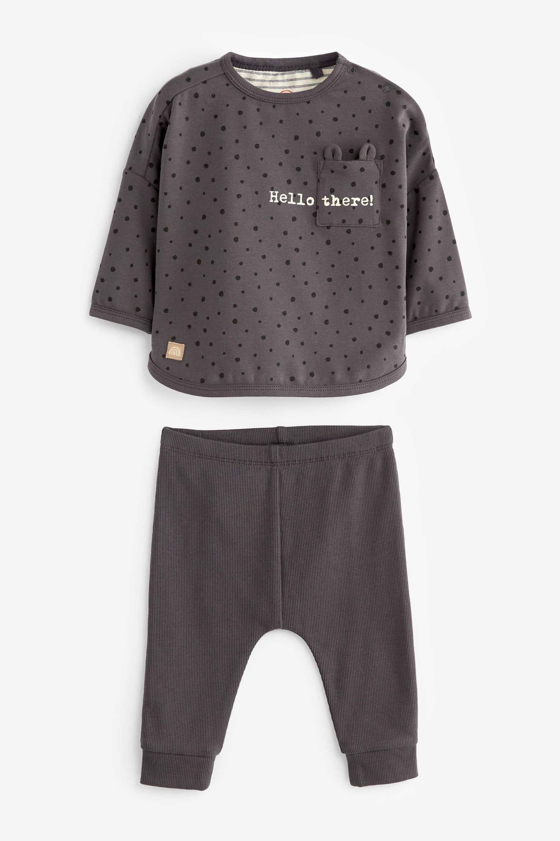 Buy Monochrome Bunny 6 Piece Baby TShirts and Leggings Set from Next