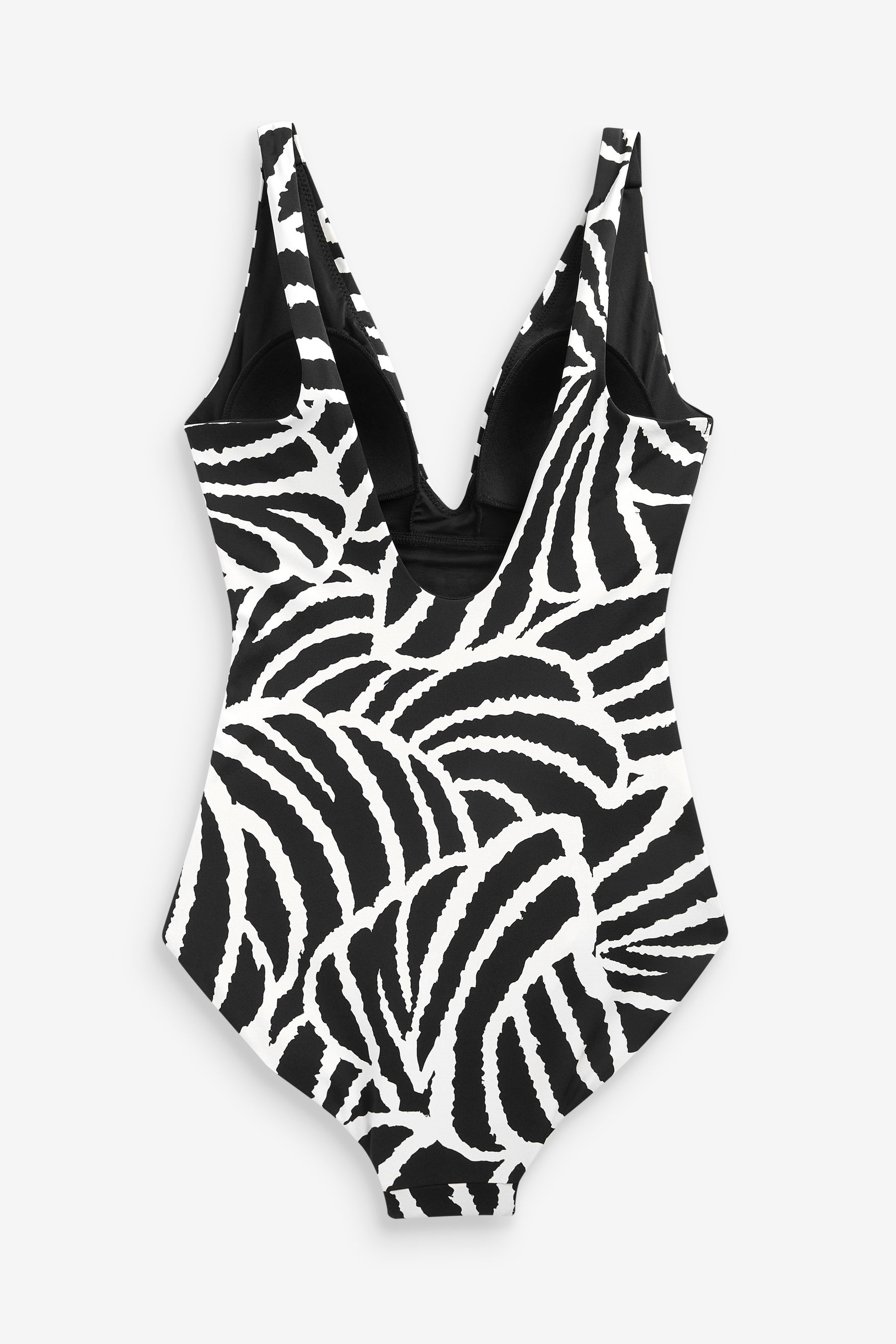 Buy Myleene Klass Plunge Tummy Control Monochrome Swimsuit from Next ...