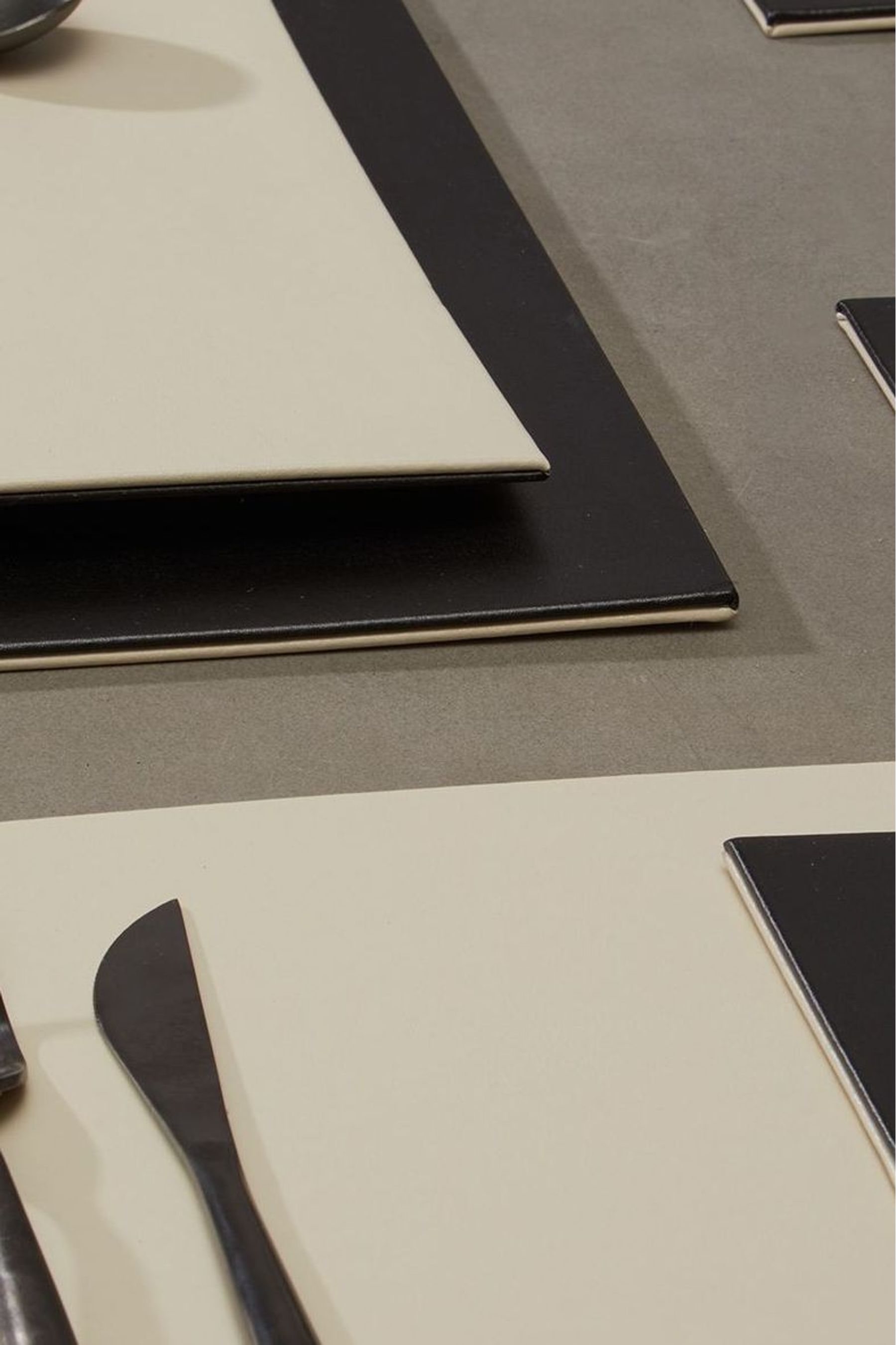 Buy Interiors by Premier Black Geome Reverse Set of 4 Placemats and