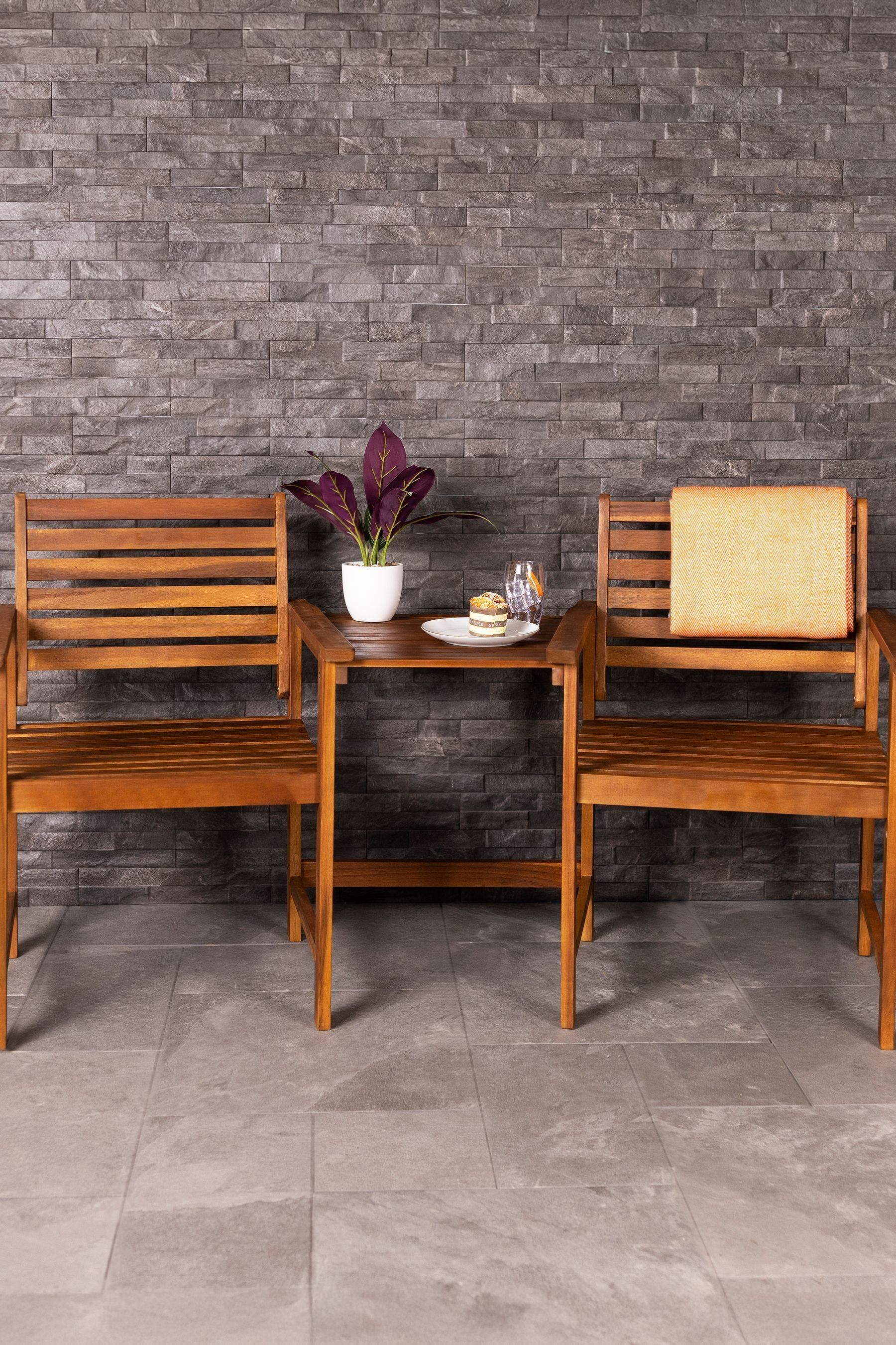 Buy Charles Bentley Natural Outdoor Acacia Wooden Companion Seat from