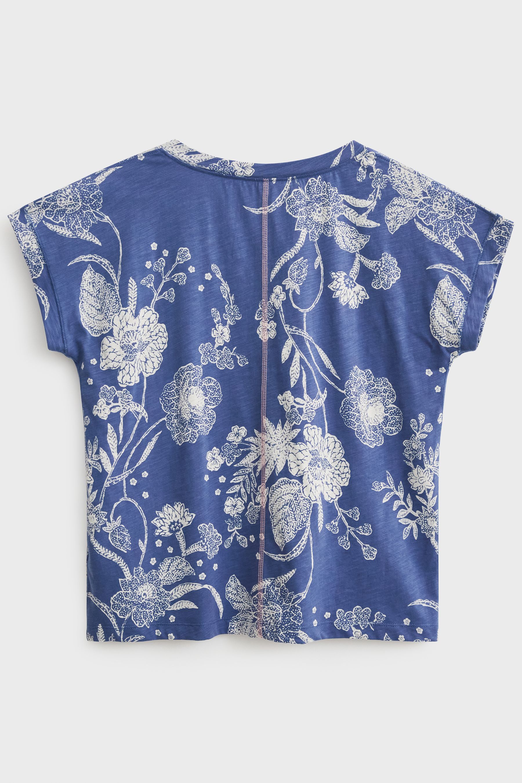 Buy White Stuff Blue Nelly Notch Print T-Shirt from Next Ireland