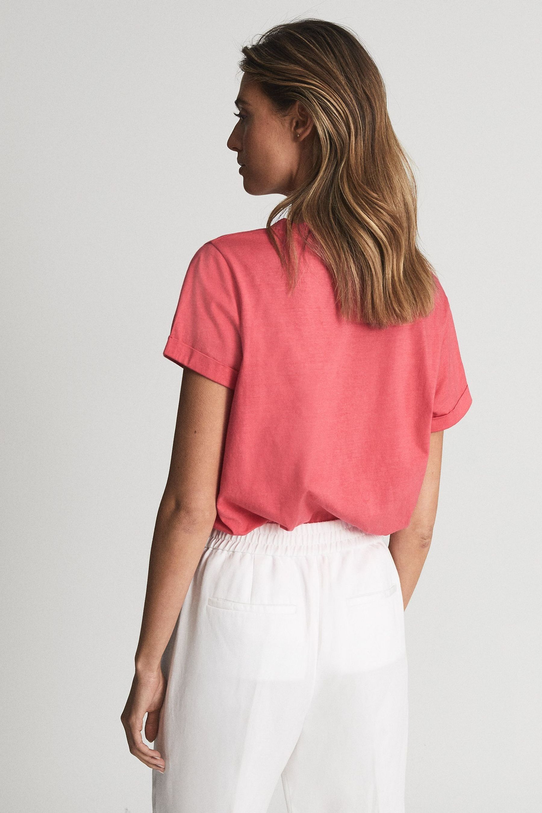 Buy Reiss Luana Cotton Jersey VNeck TShirt from the Next UK online shop