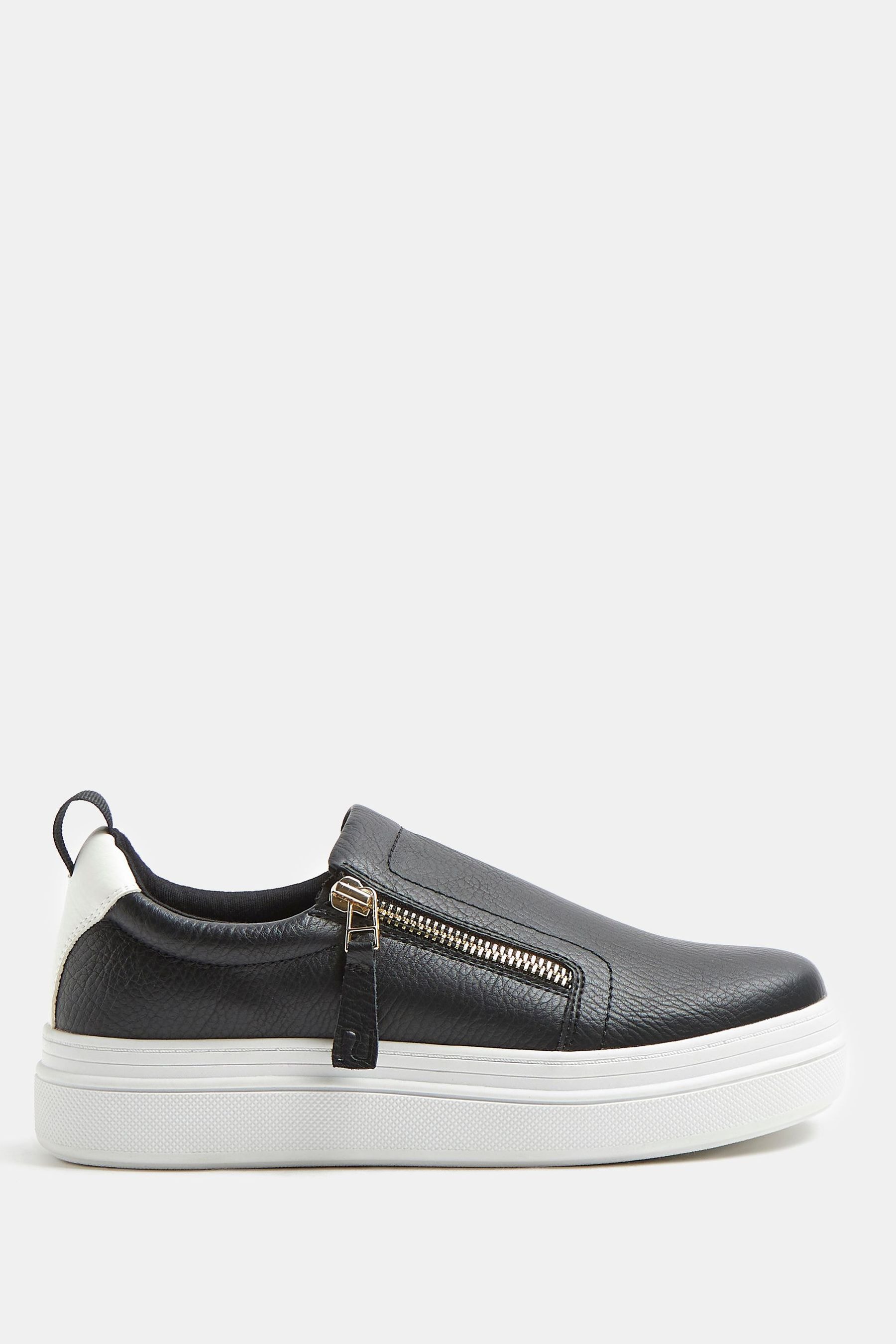 Buy River Island Womens Black Side Zip Slip On Trainers from Next Ireland