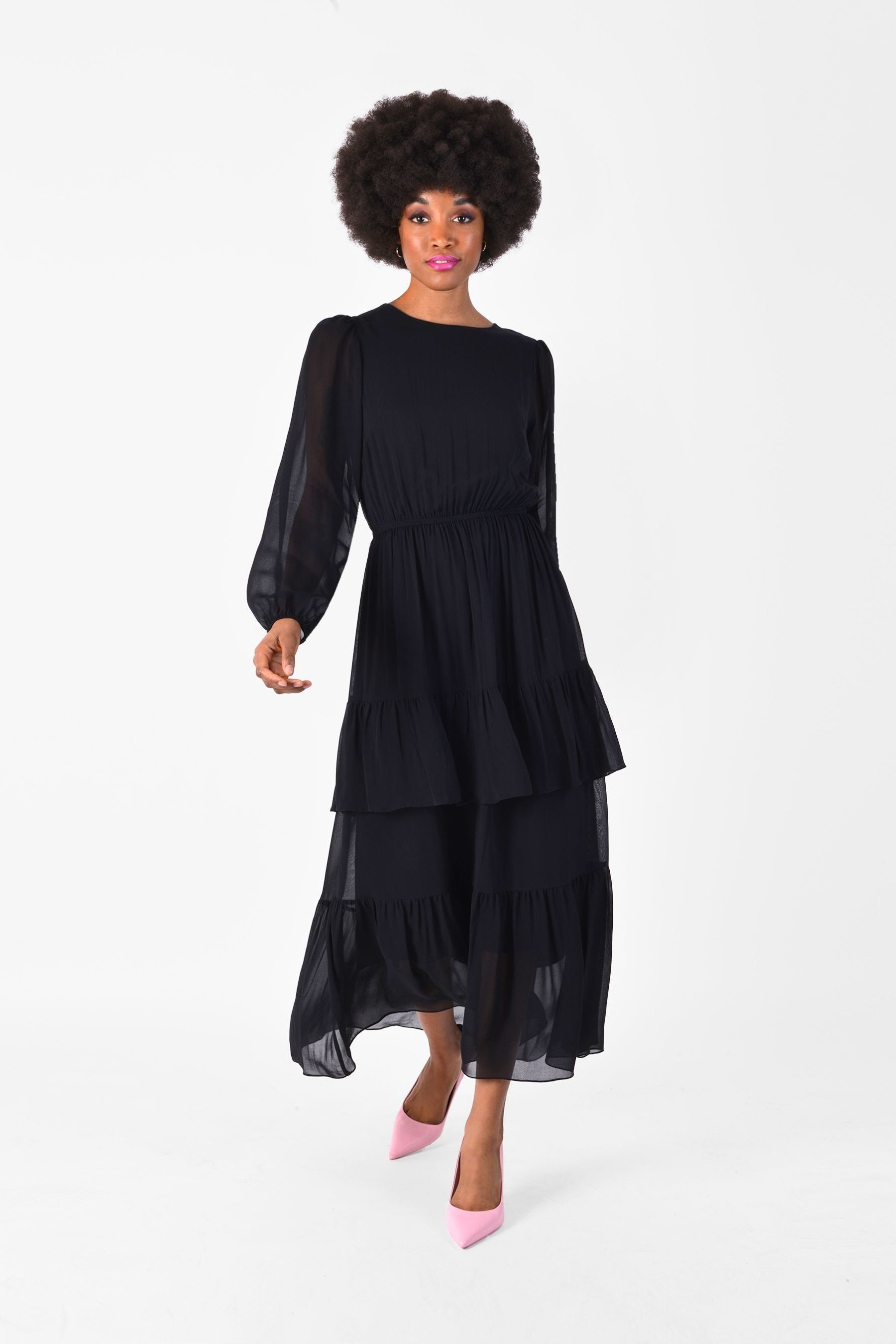 buy-ro-zo-black-tiered-midi-dress-from-next-ireland