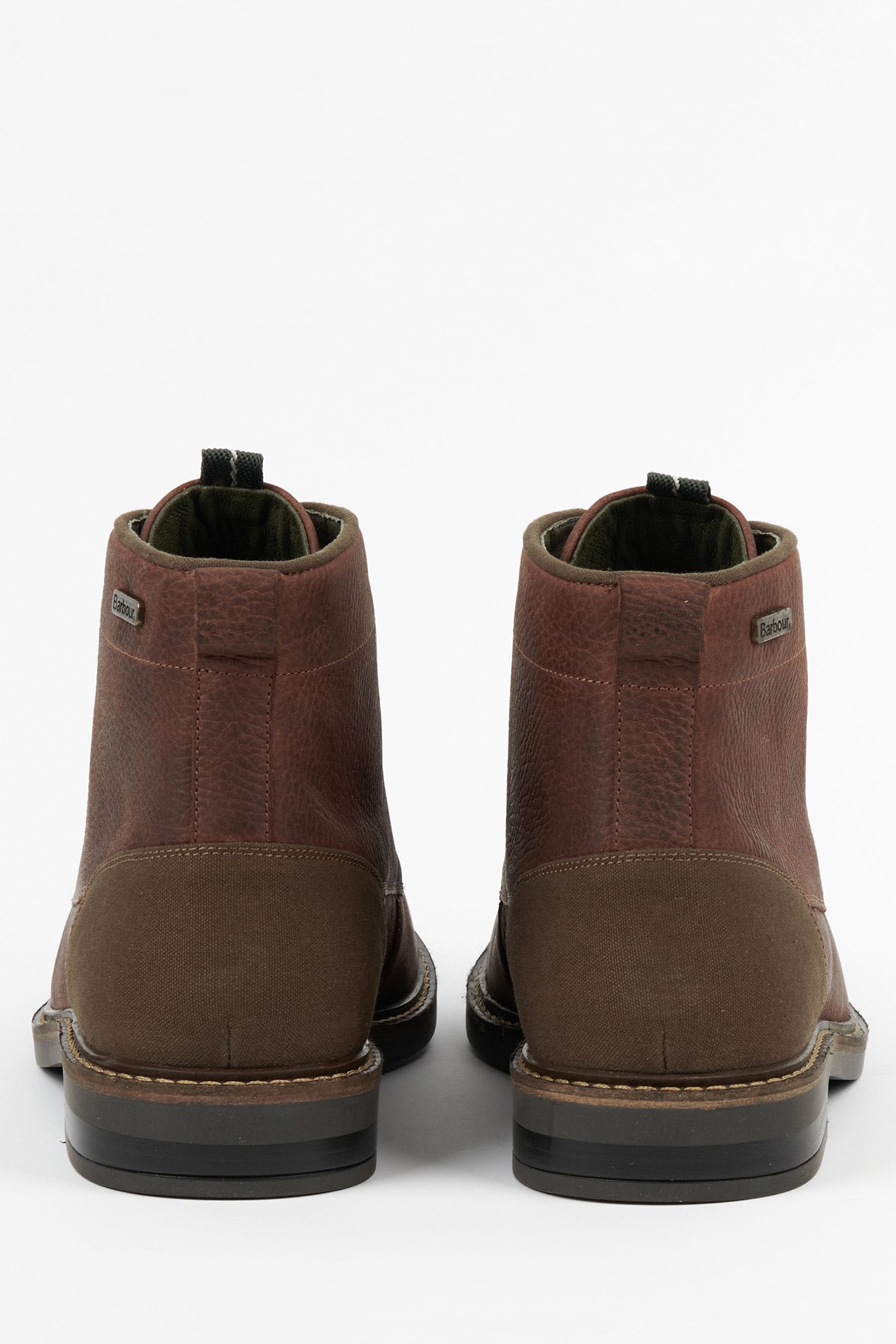 barbour deckham lace up boots in tan