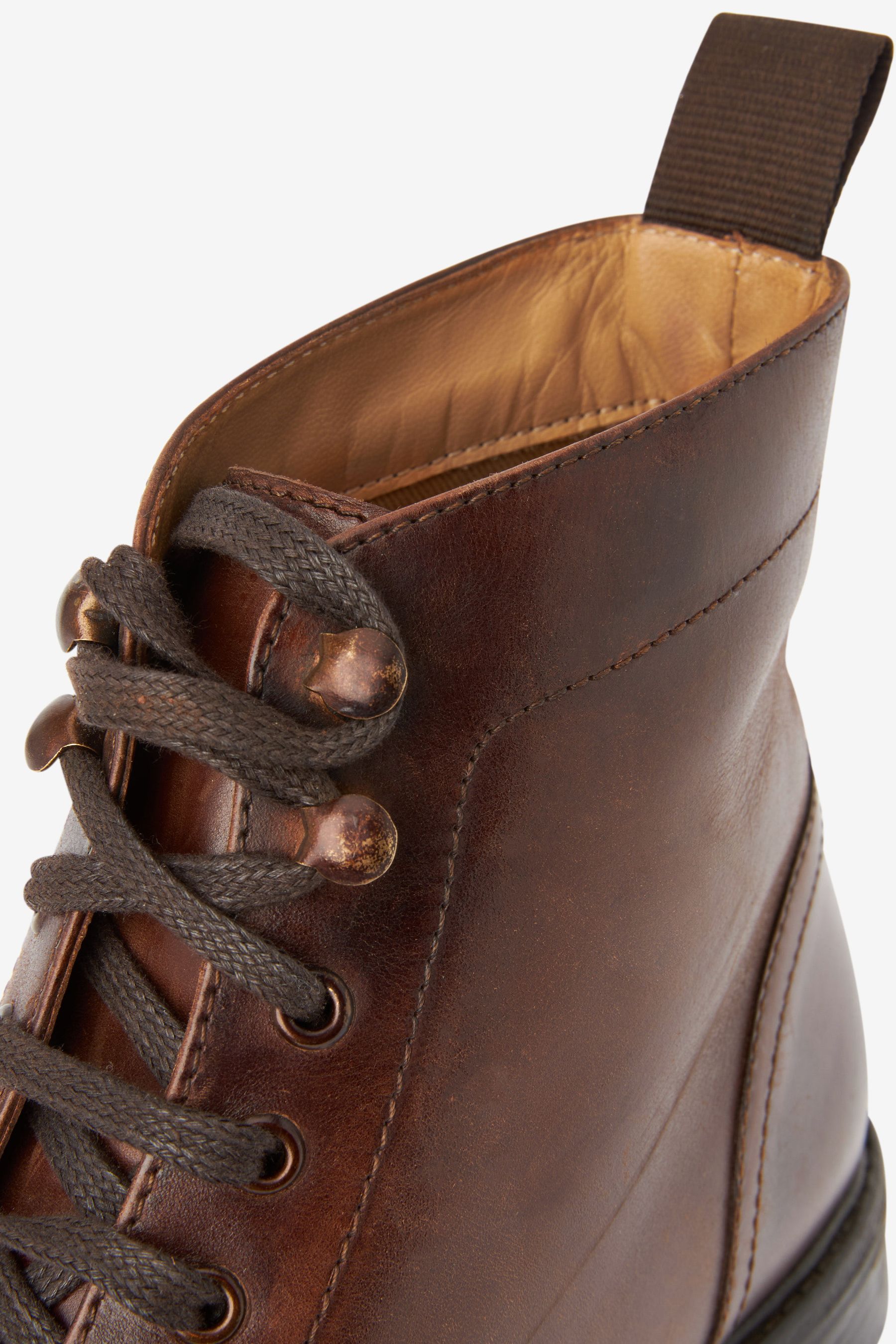 Buy Leather Lace Up Apron Boots from Next Ireland